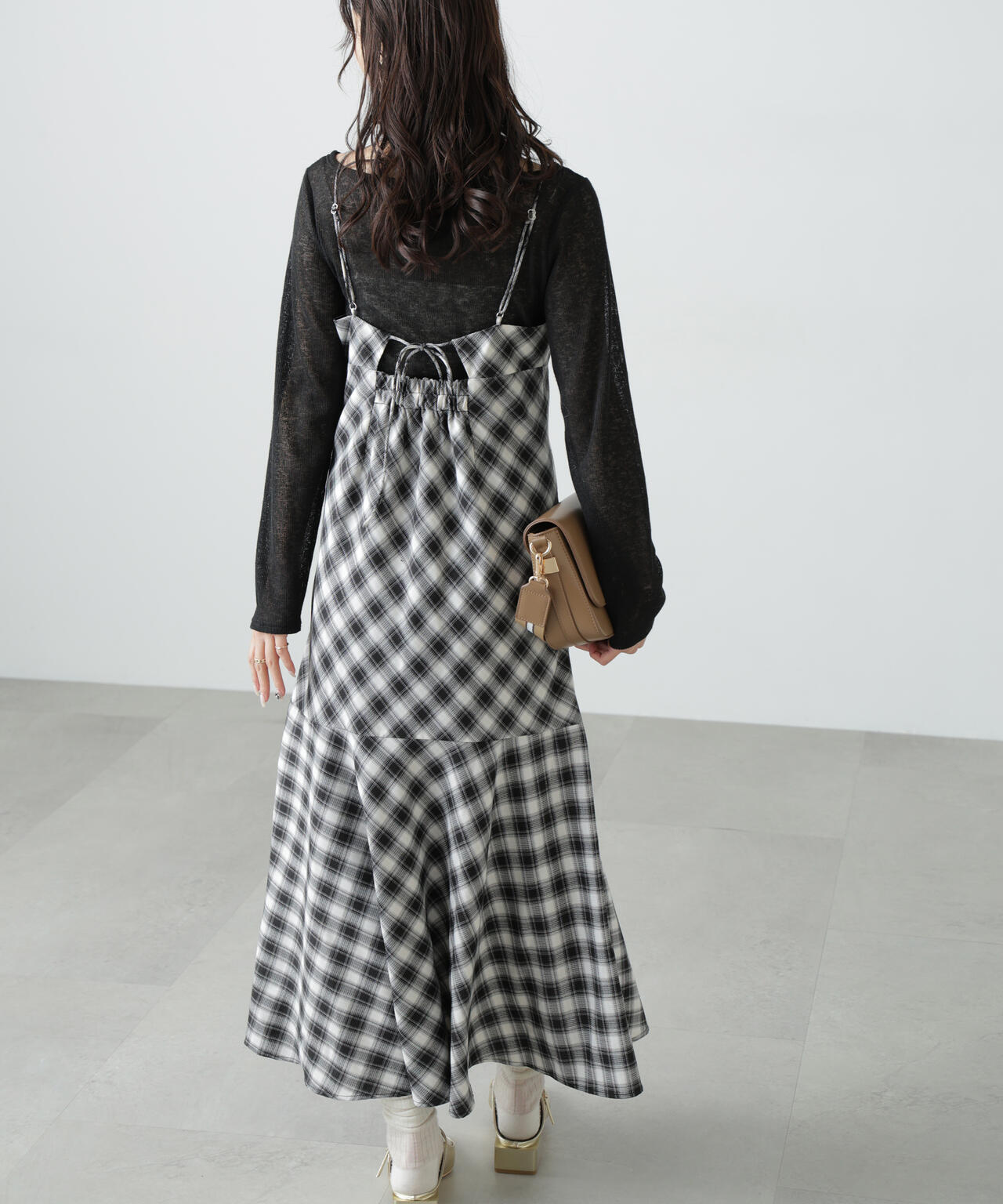 メランジドロストシャーリングカットソー