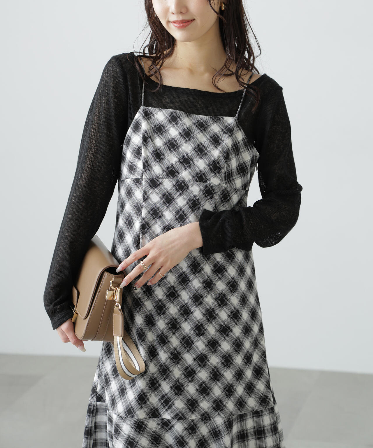 メランジドロストシャーリングカットソー