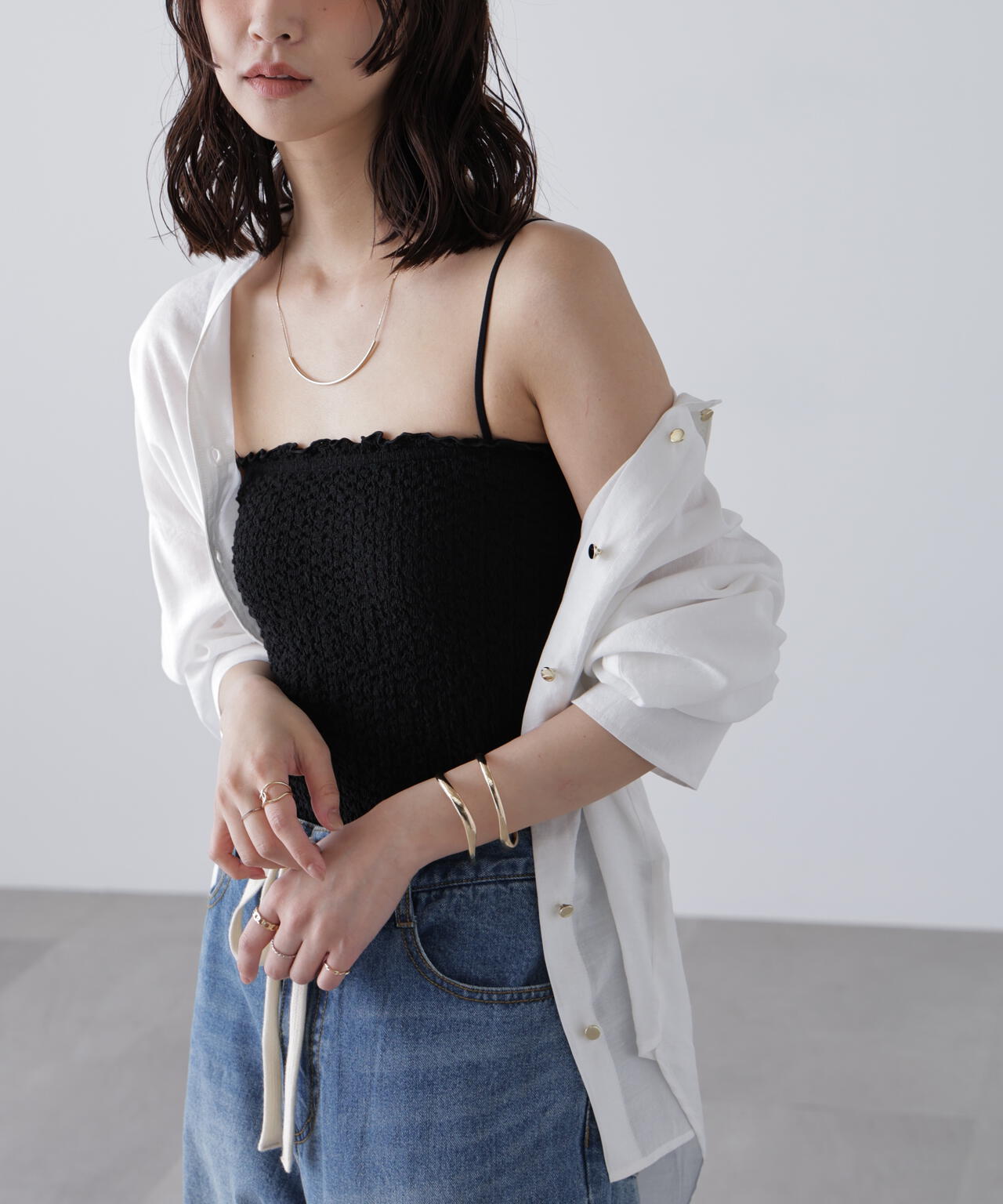 【MFM】カップ付ぽこぽこキャミソール