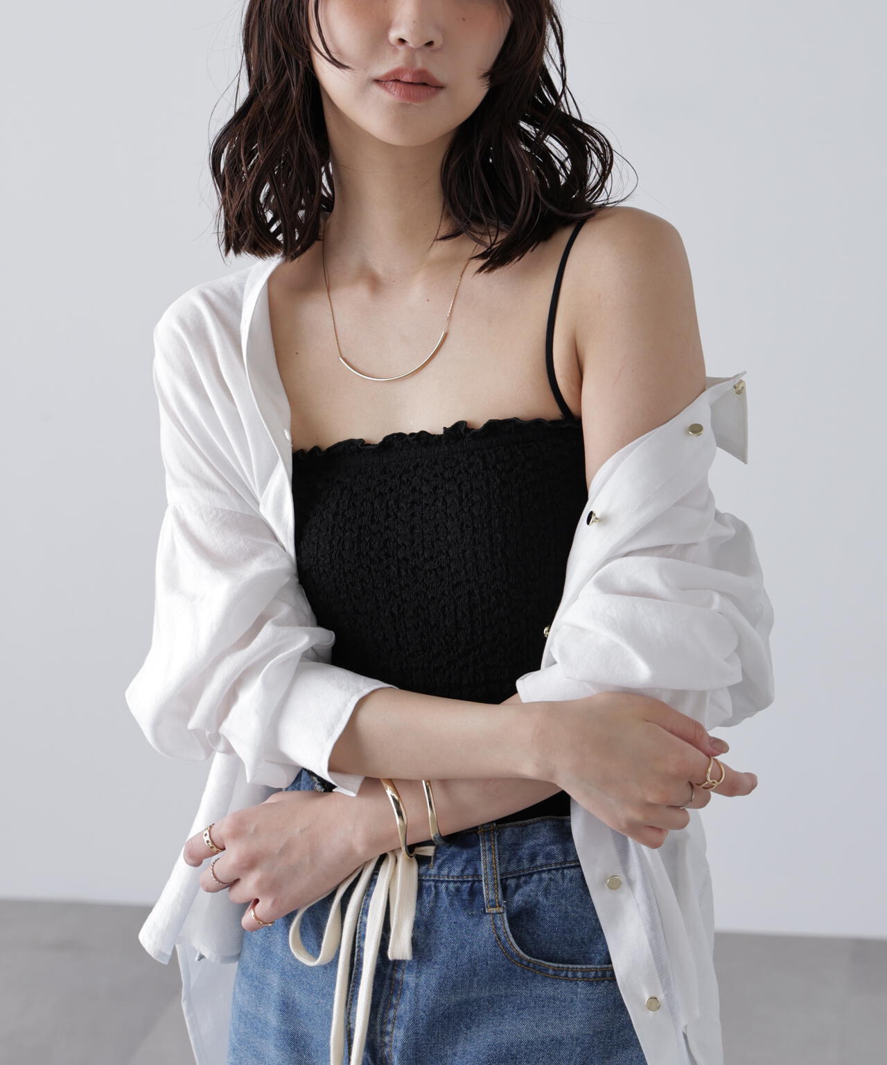 【MFM】カップ付ぽこぽこキャミソール