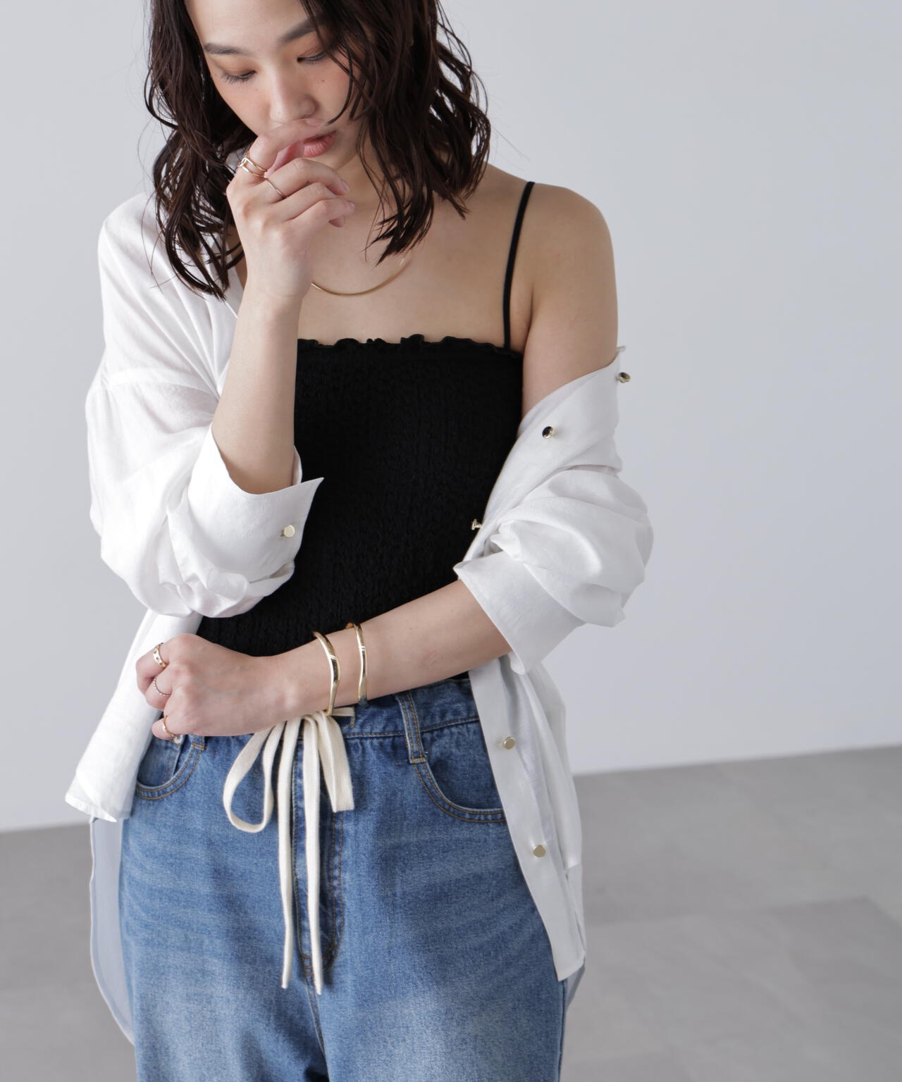 【MFM】カップ付ぽこぽこキャミソール