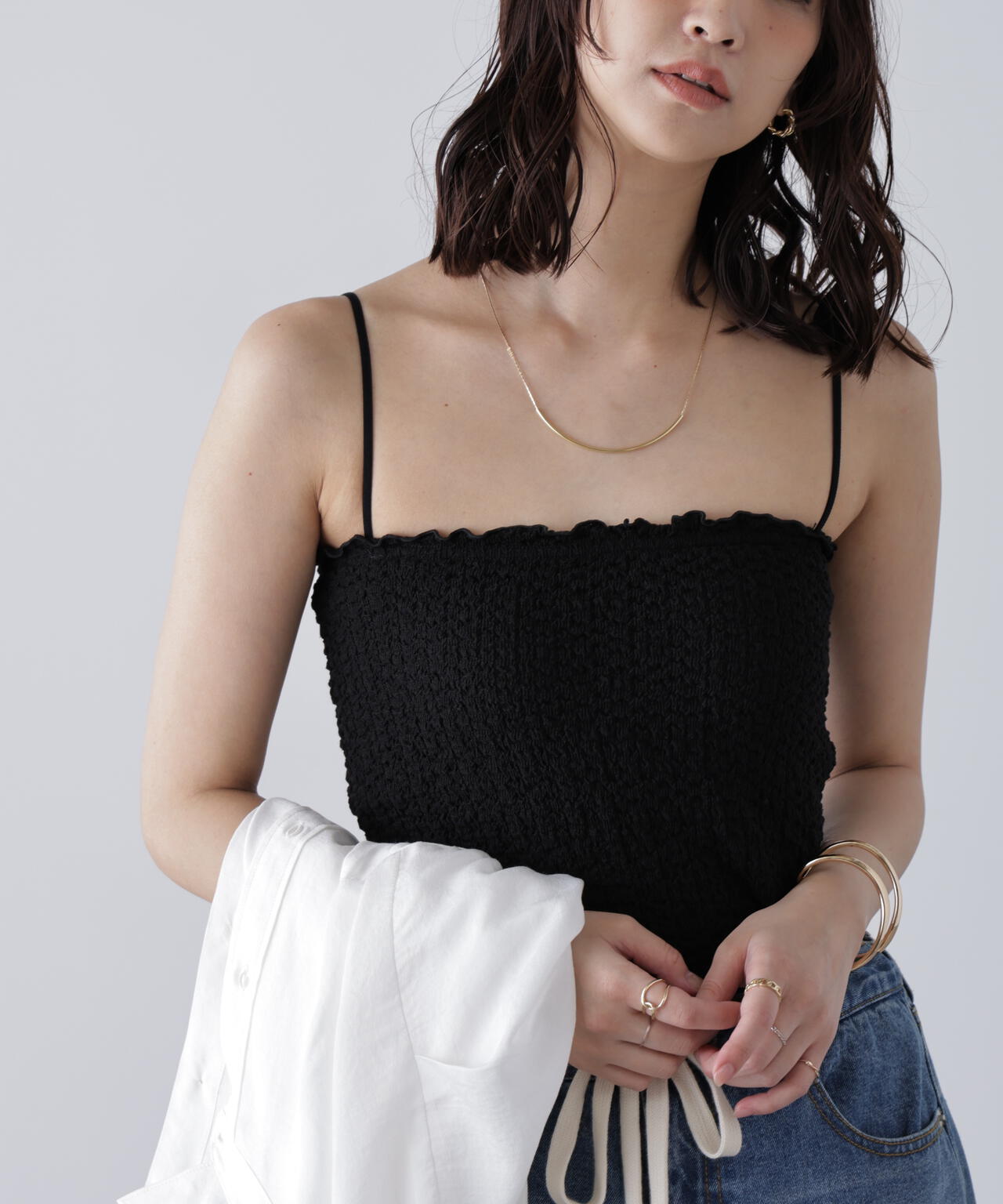 【MFM】カップ付ぽこぽこキャミソール