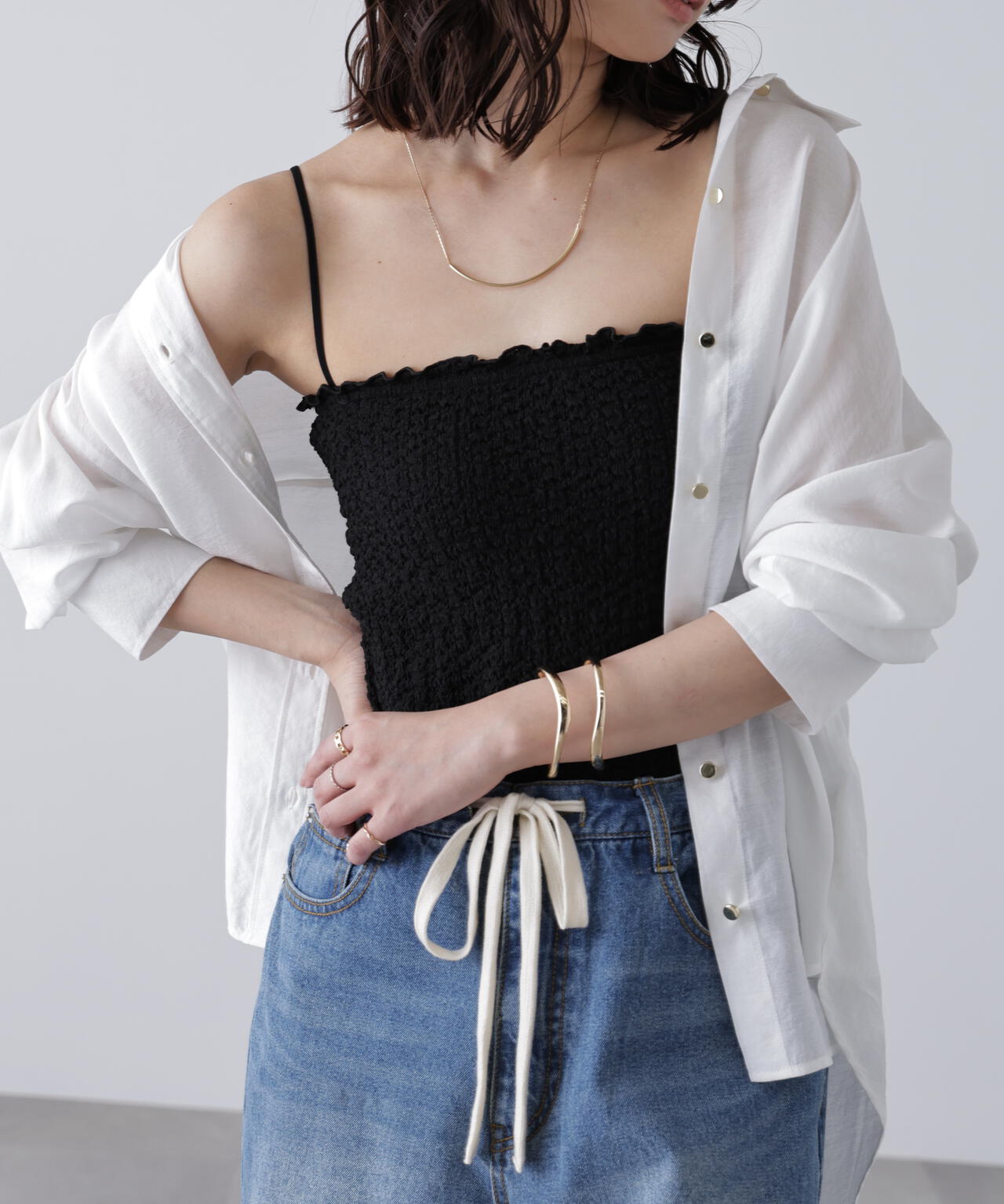 【MFM】カップ付ぽこぽこキャミソール