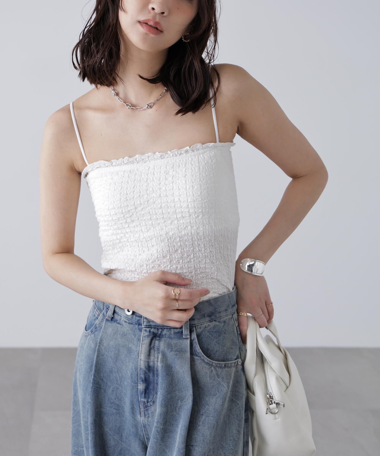 【MFM】カップ付ぽこぽこキャミソール