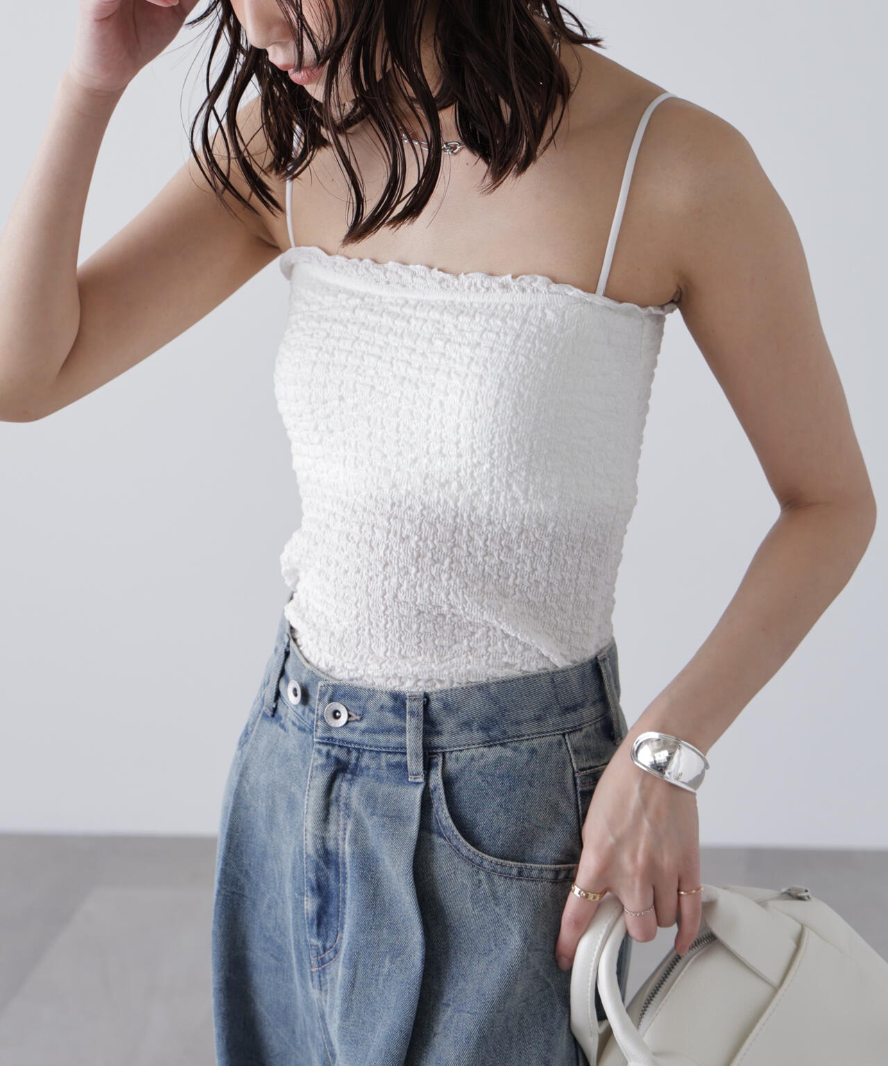 【MFM】カップ付ぽこぽこキャミソール