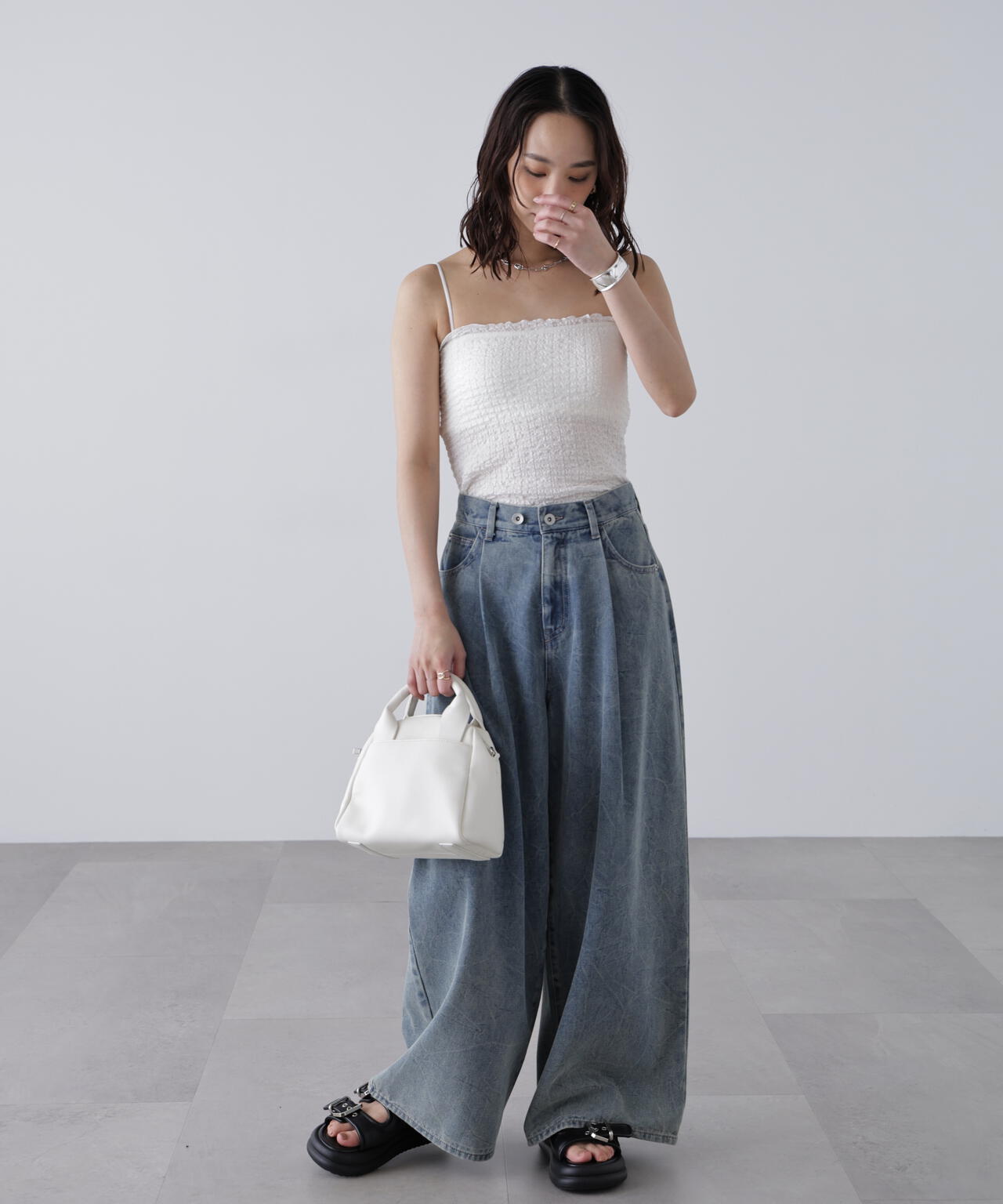 【MFM】カップ付ぽこぽこキャミソール