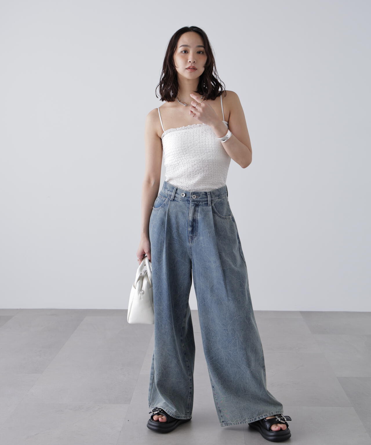 【MFM】カップ付ぽこぽこキャミソール