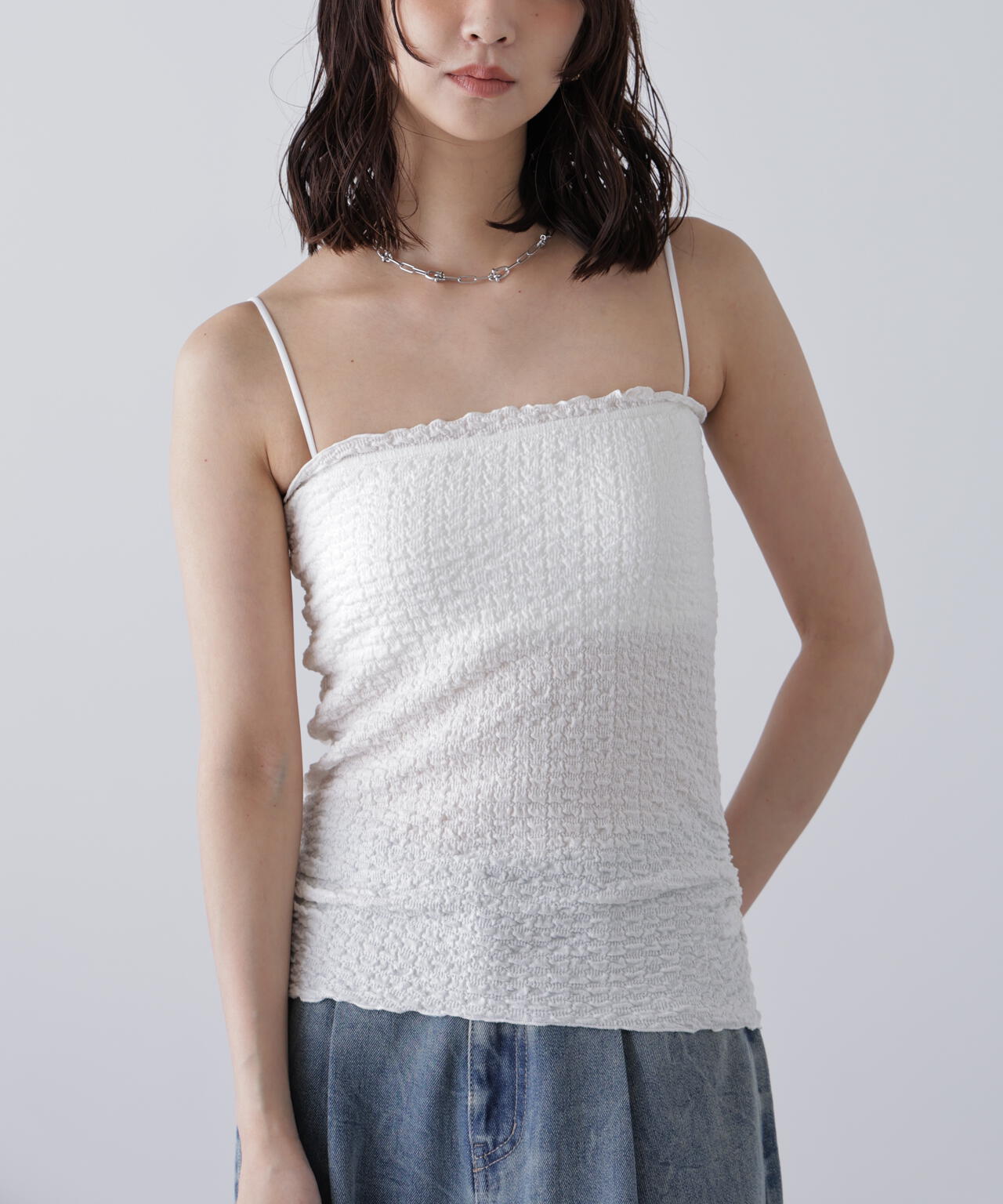 【MFM】カップ付ぽこぽこキャミソール