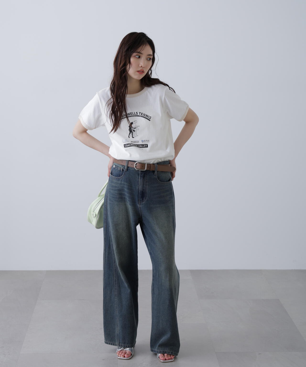 レトロスポーツプリントTシャツ