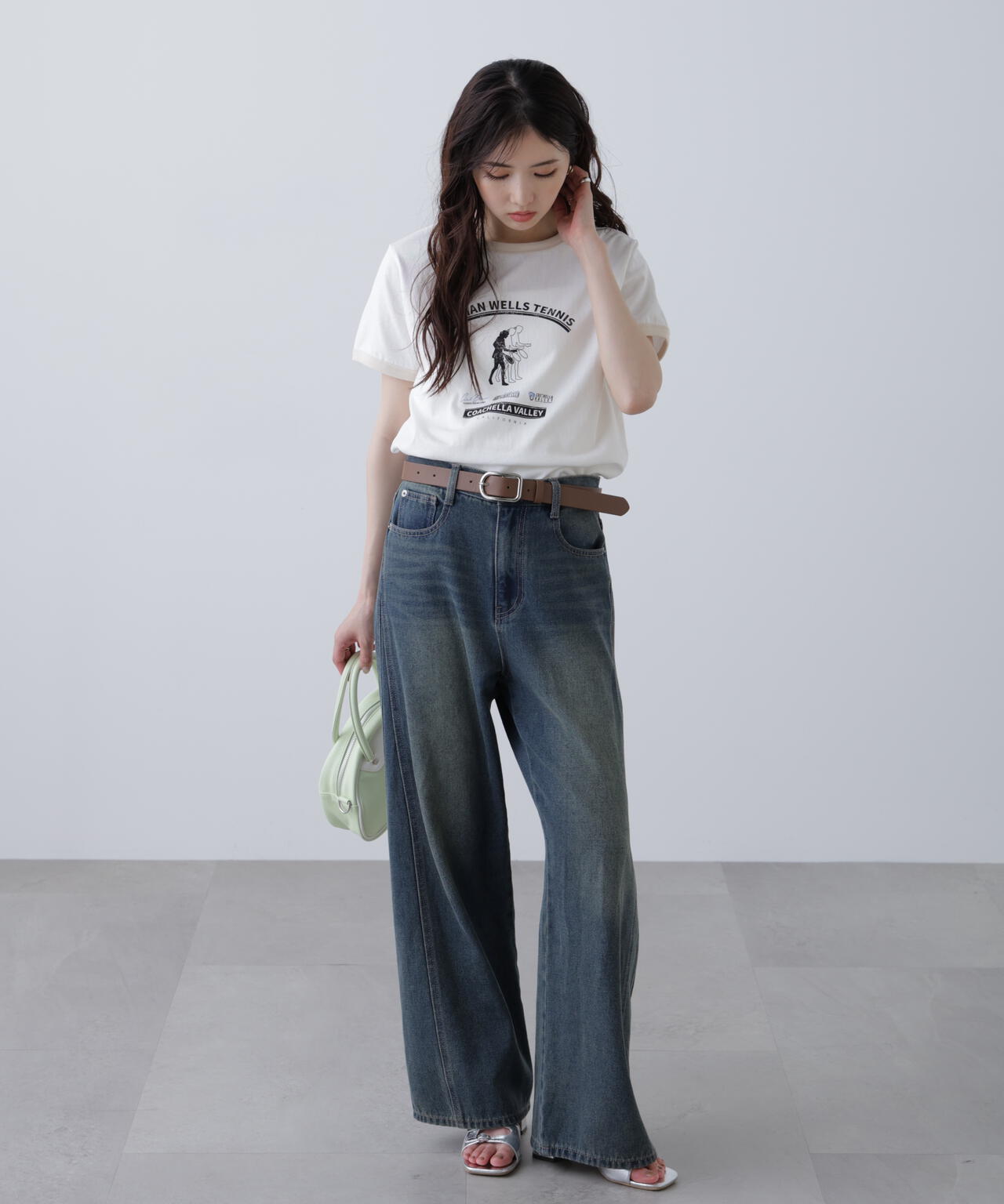レトロスポーツプリントTシャツ