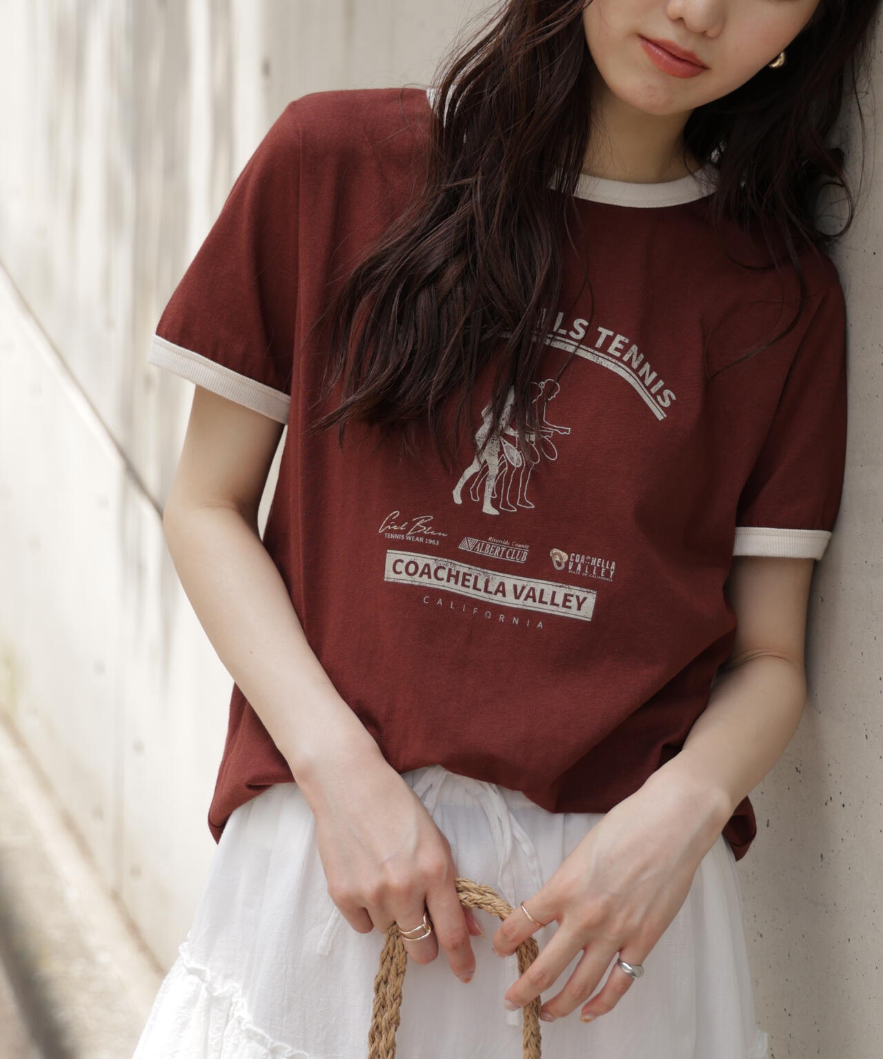レトロスポーツプリントTシャツ