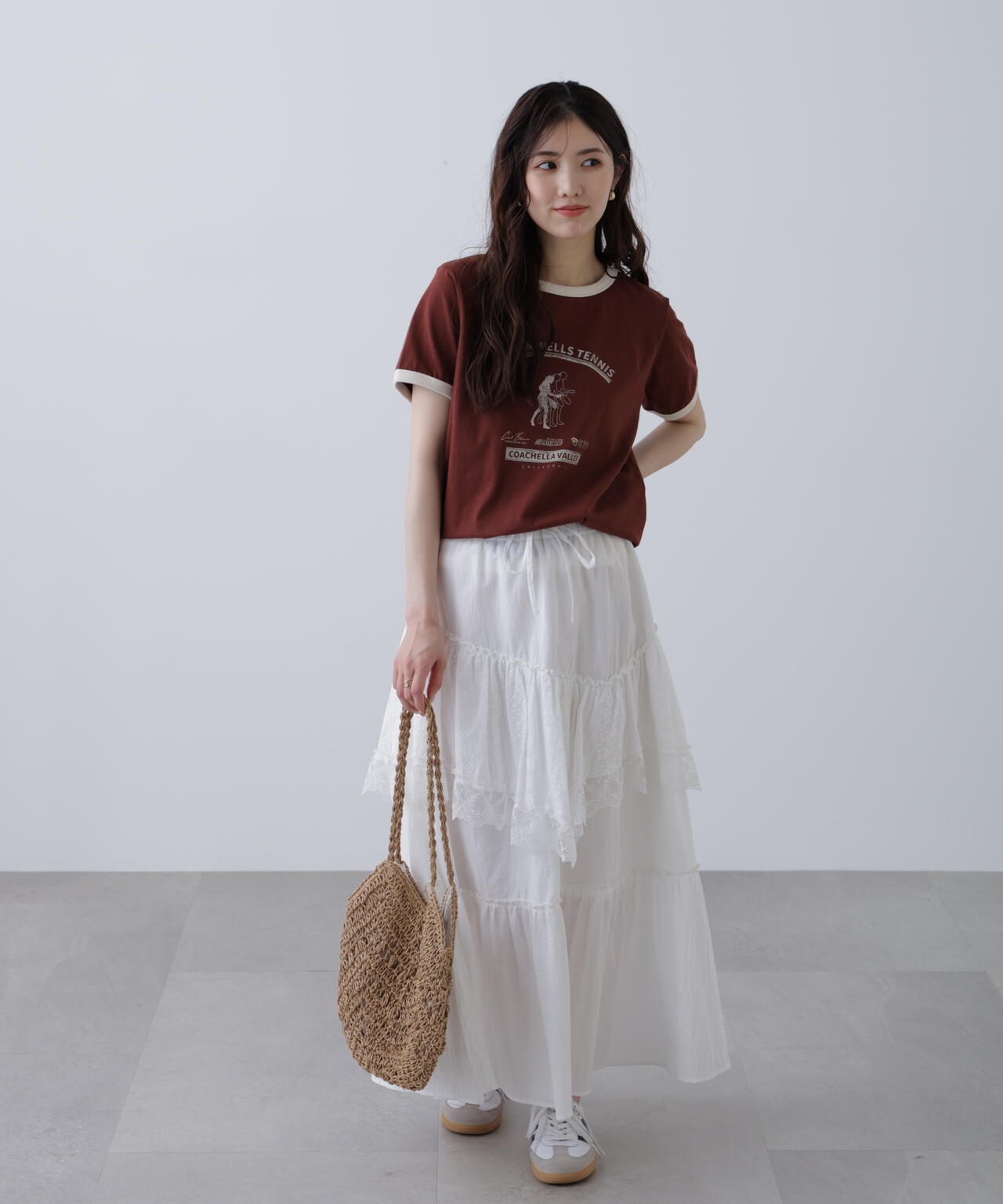 レトロスポーツプリントTシャツ