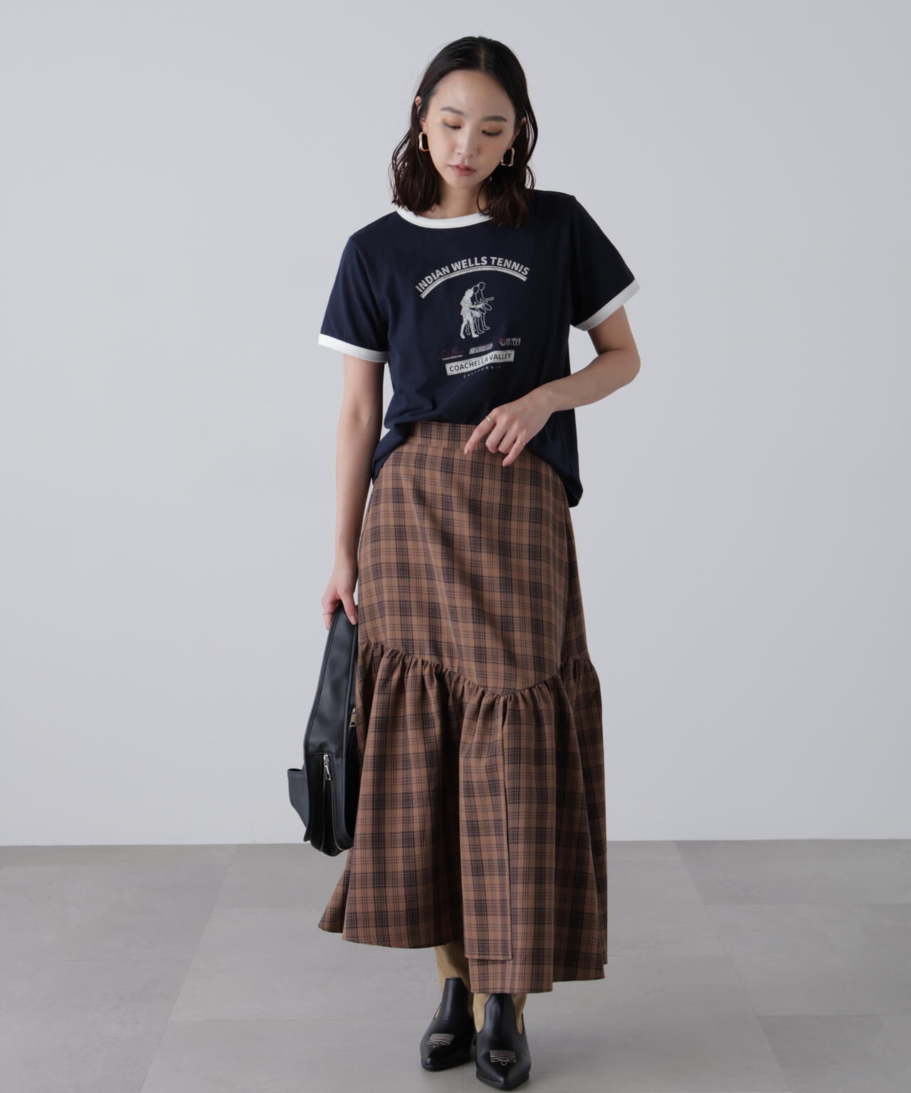 レトロスポーツプリントTシャツ