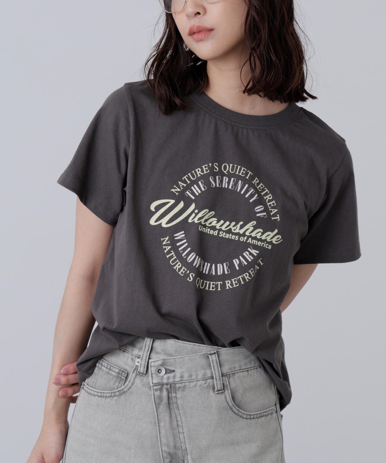 サークルロゴプリントTシャツ