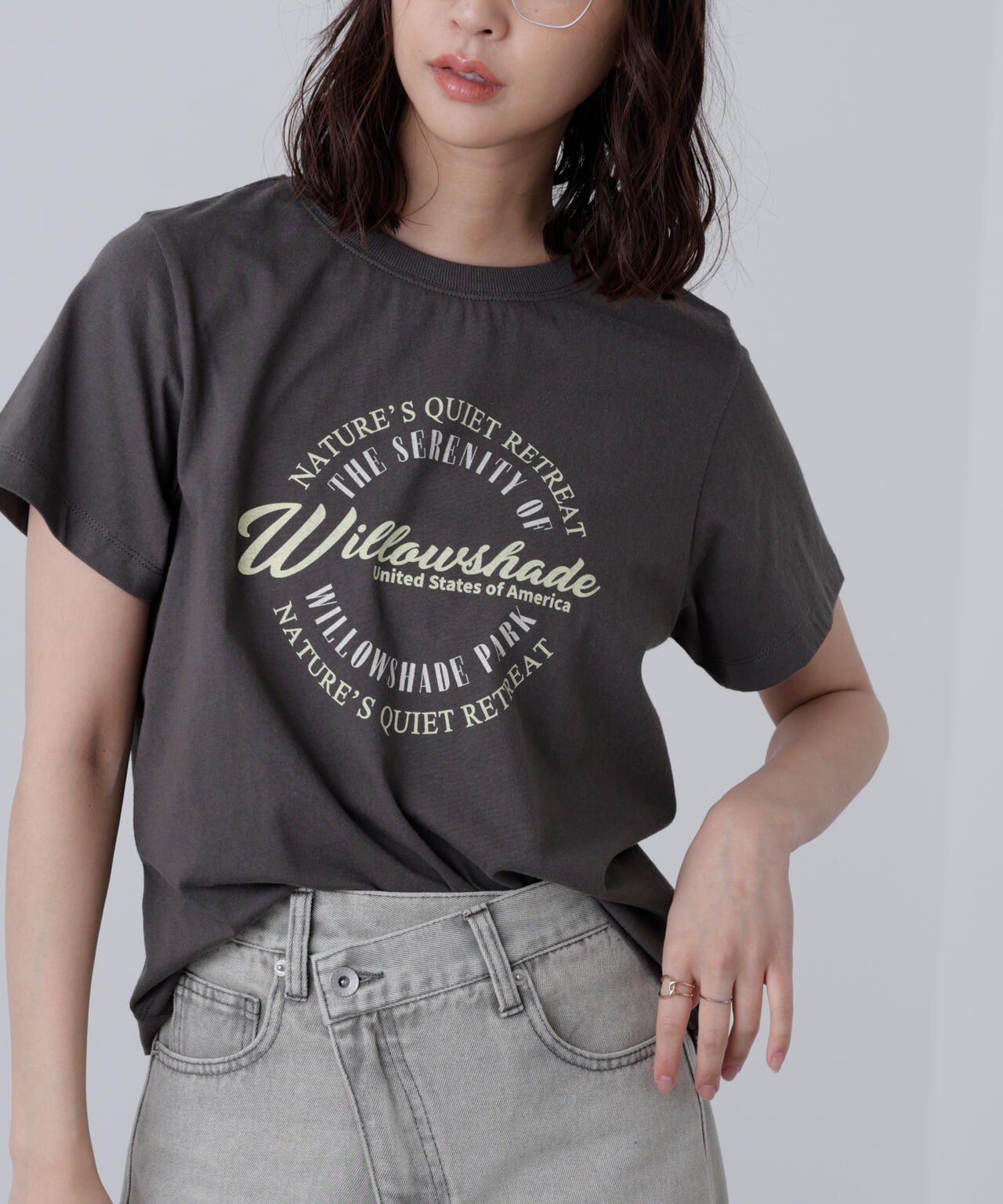 サークルロゴプリントTシャツ