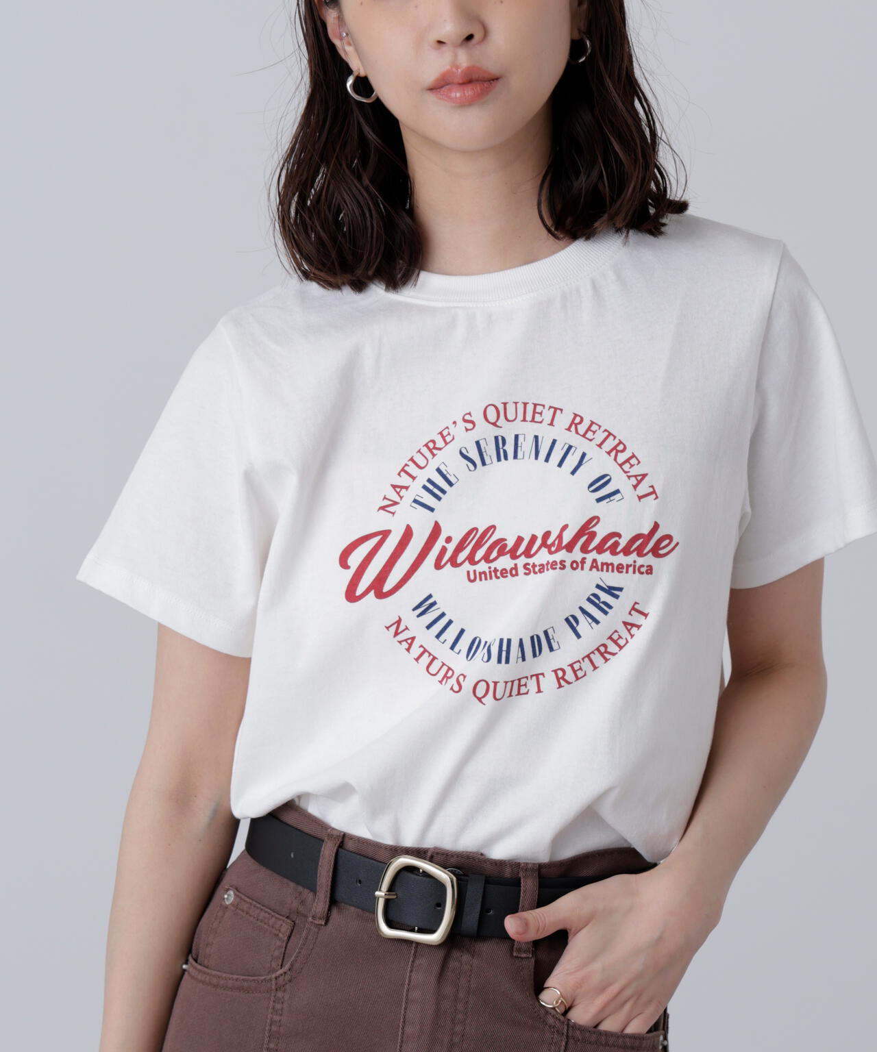 サークルロゴプリントTシャツ