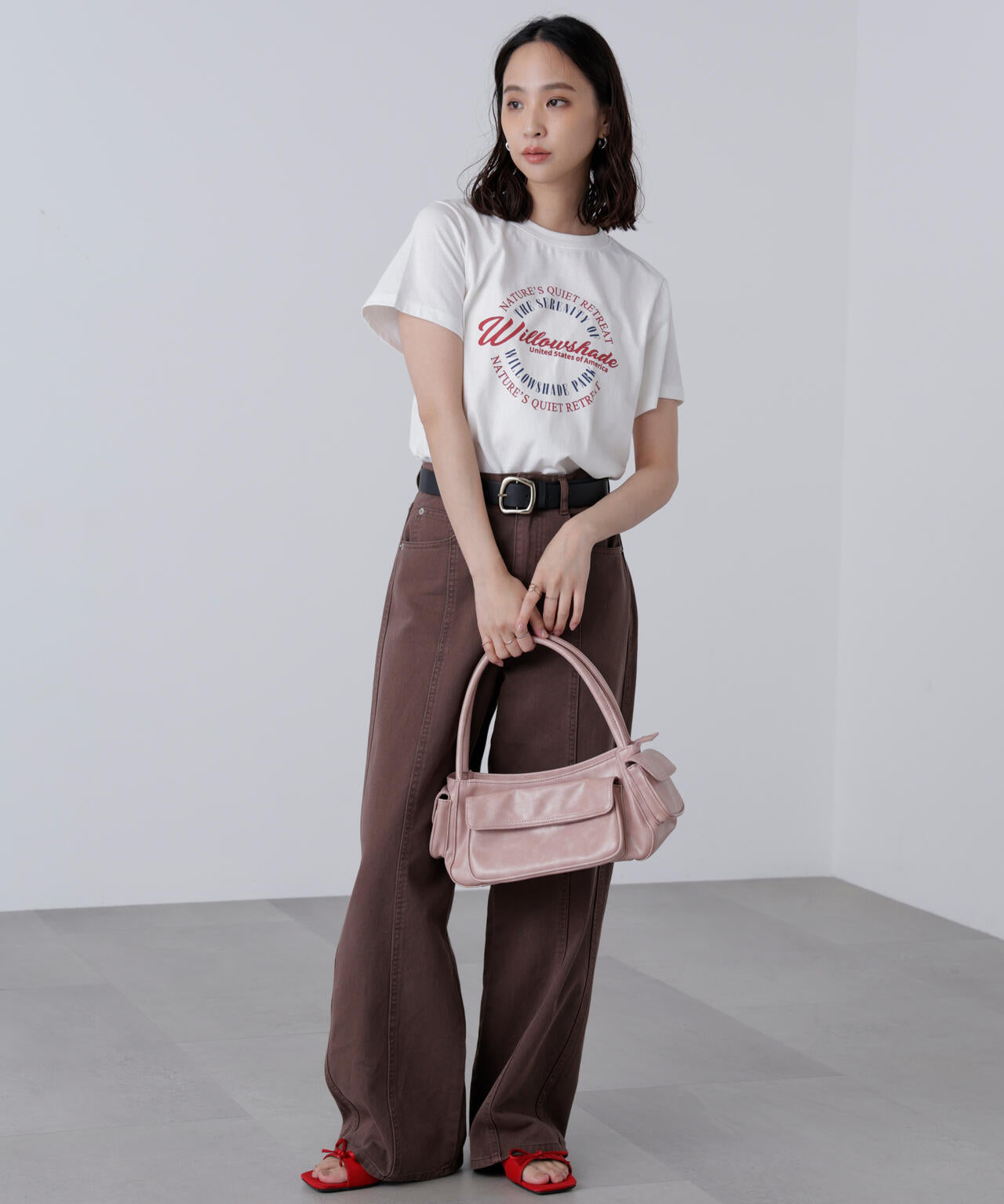 サークルロゴプリントTシャツ