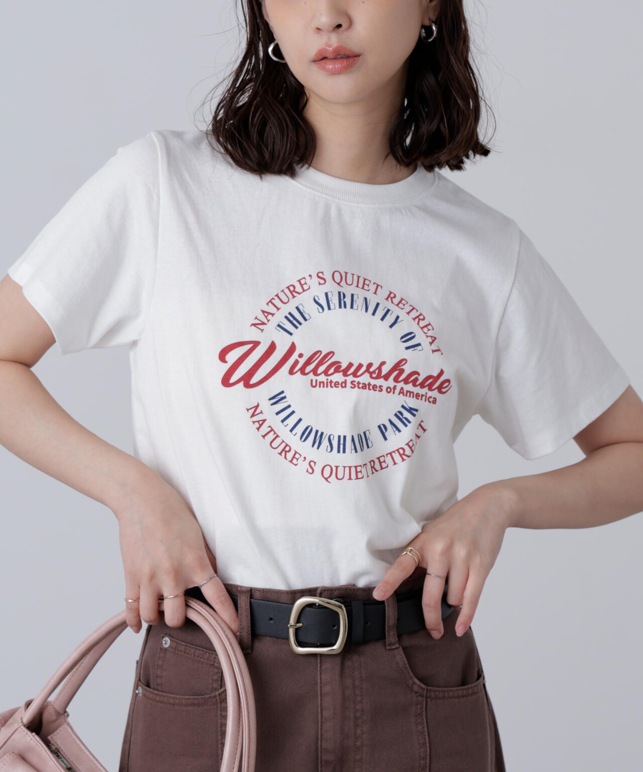 サークルロゴプリントTシャツ