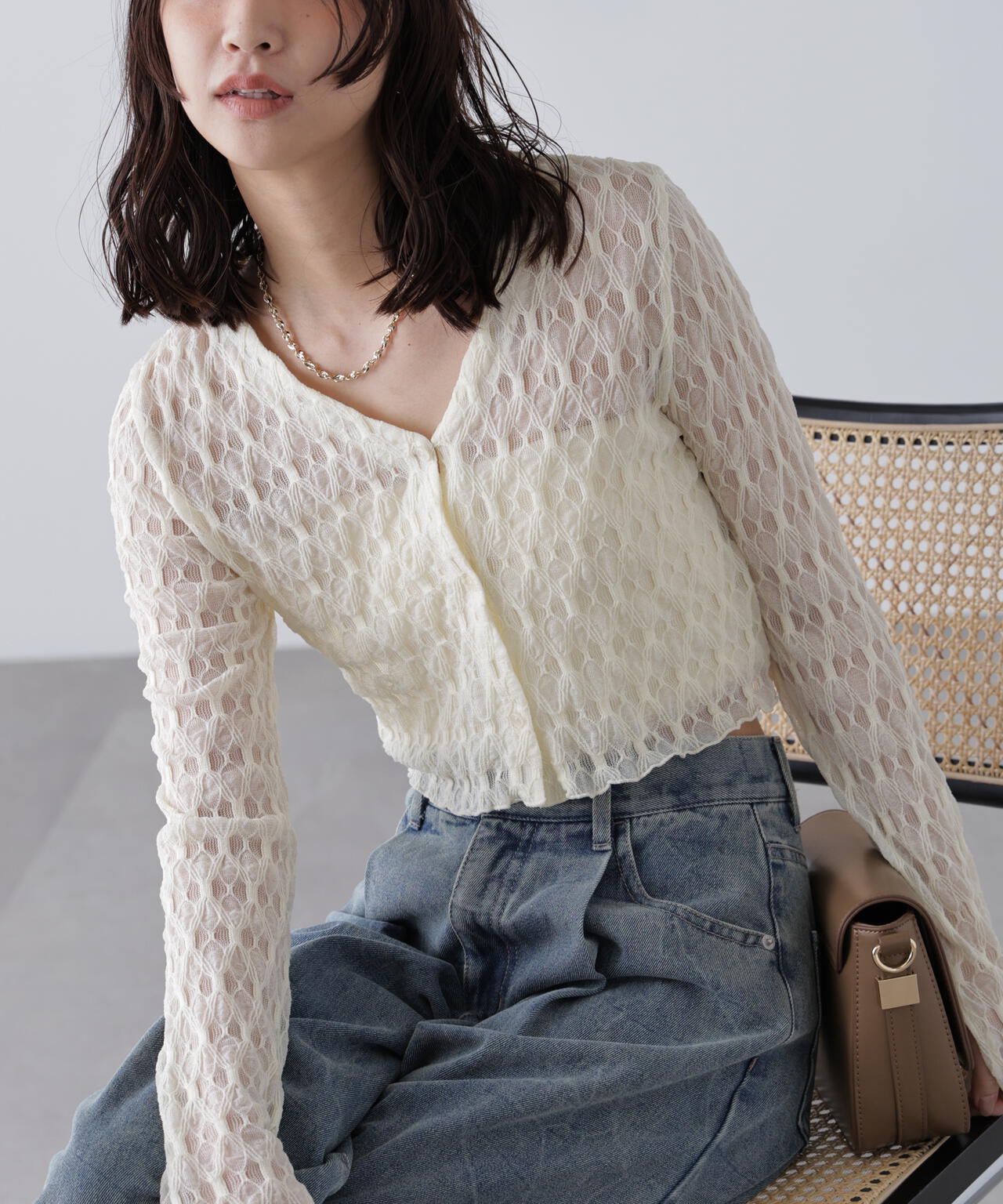 シアーチュールカーディガン