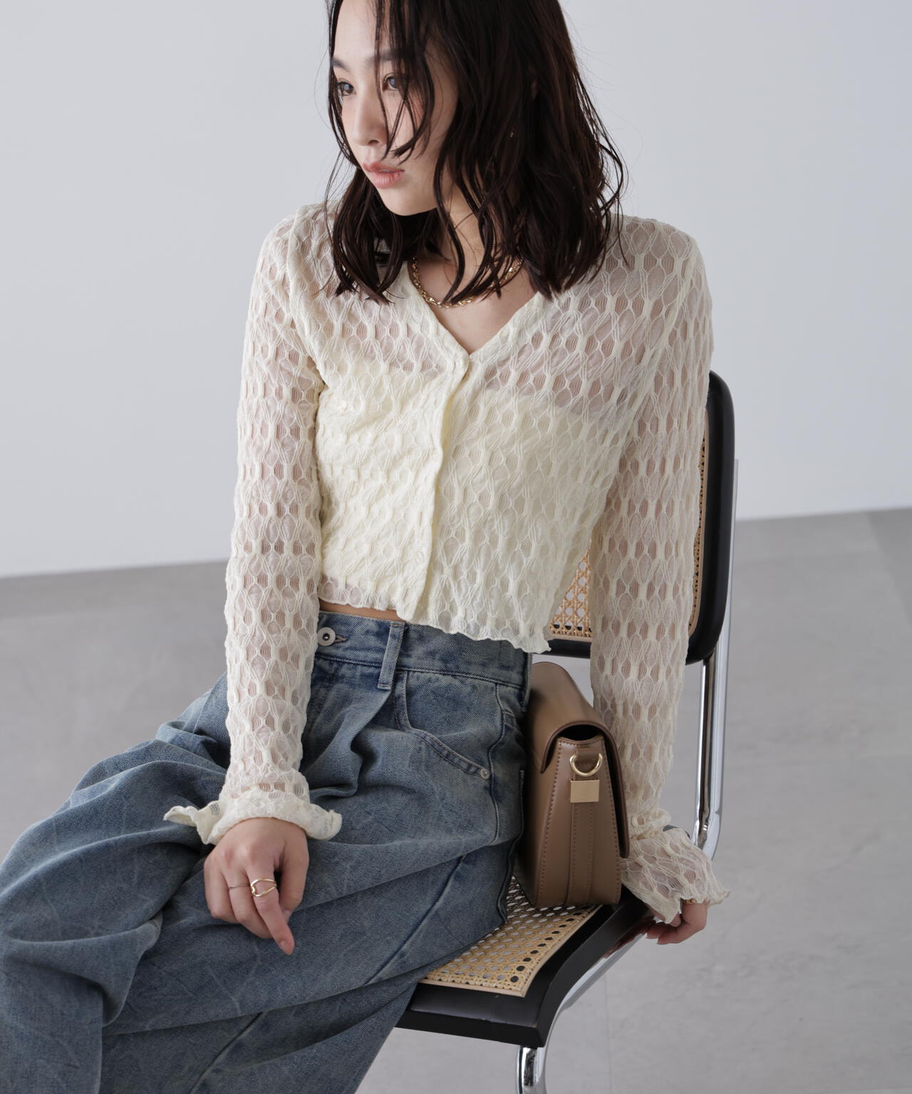 シアーチュールカーディガン