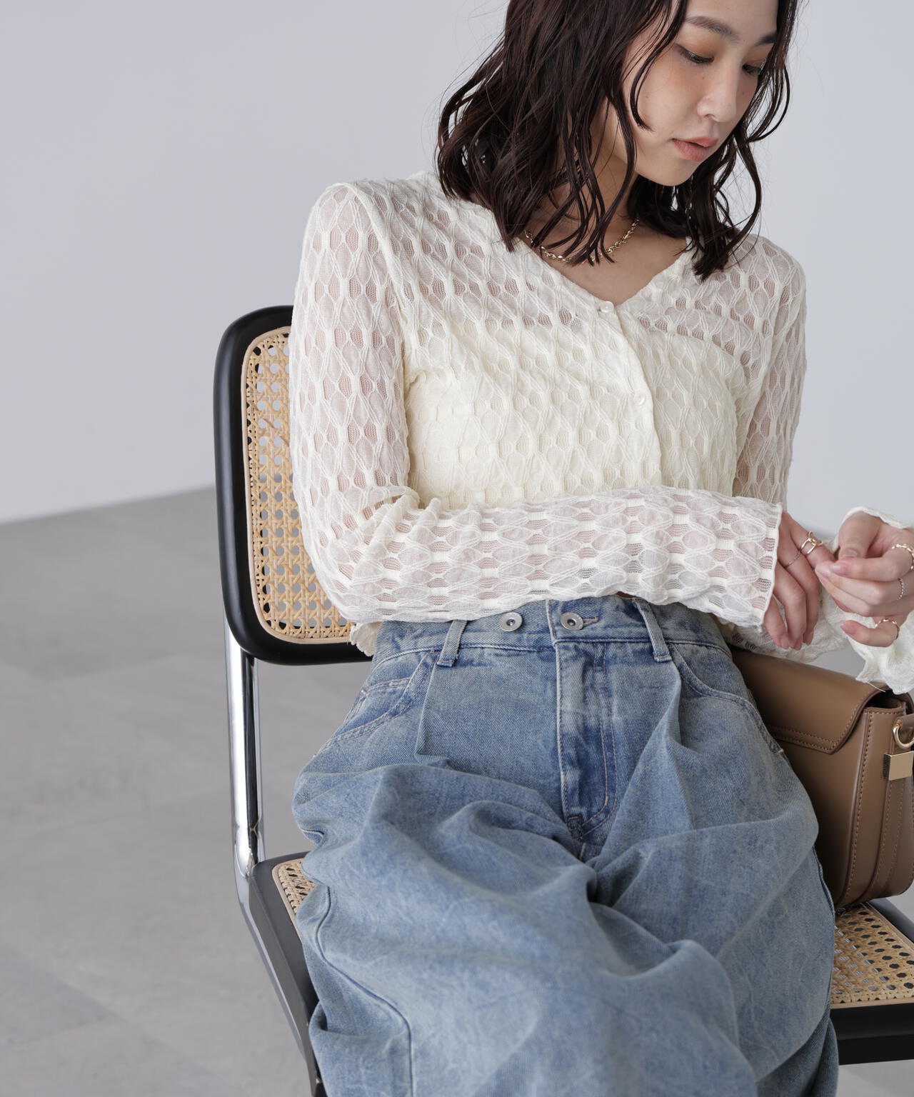 シアーチュールカーディガン