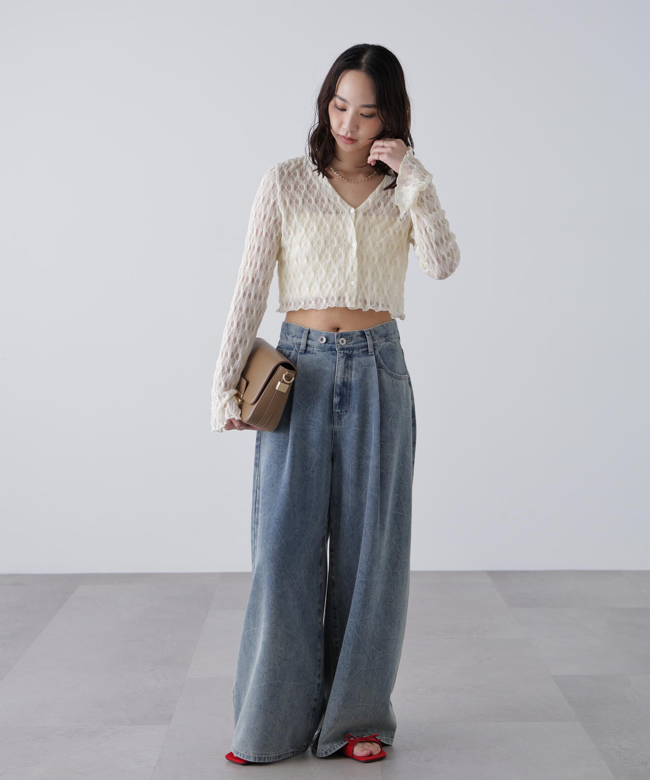 シアーチュールカーディガン