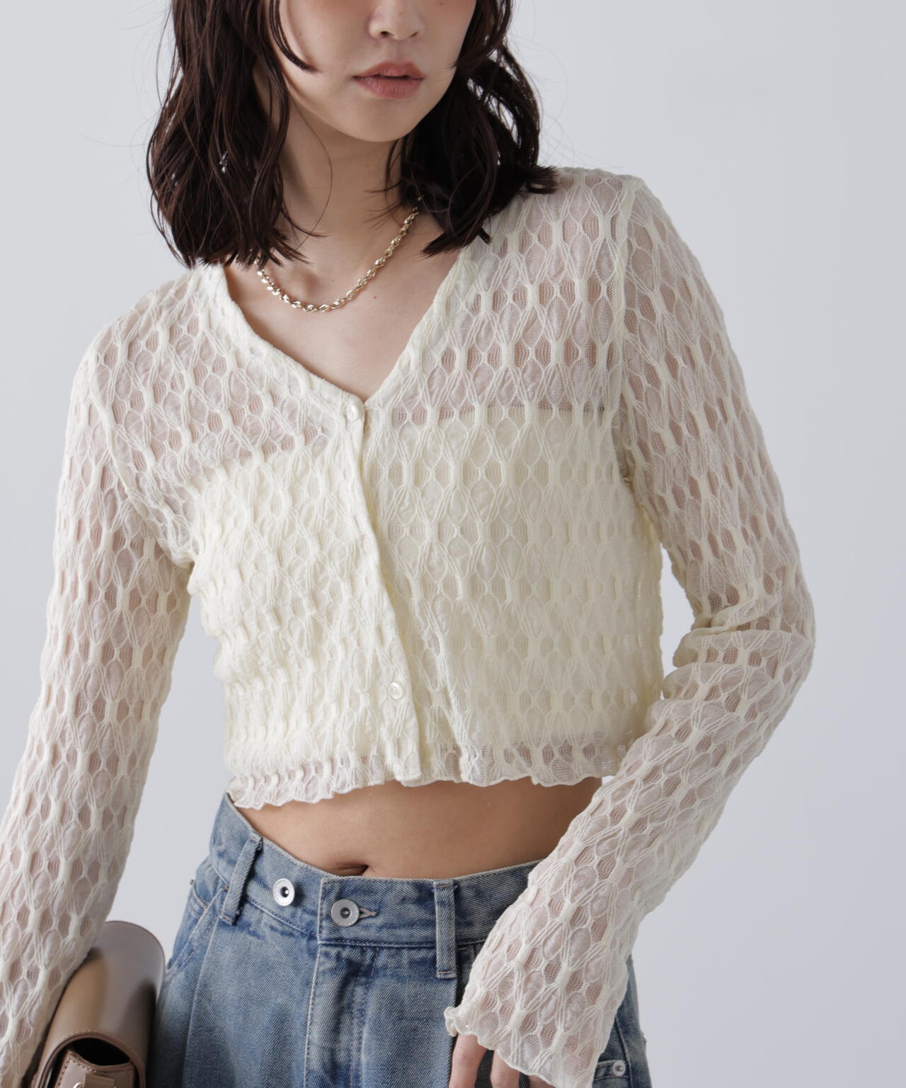 シアーチュールカーディガン