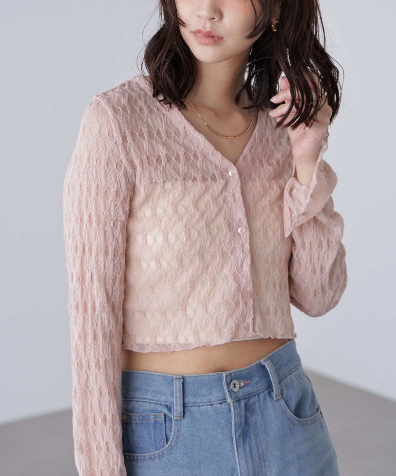 シアーチュールカーディガン