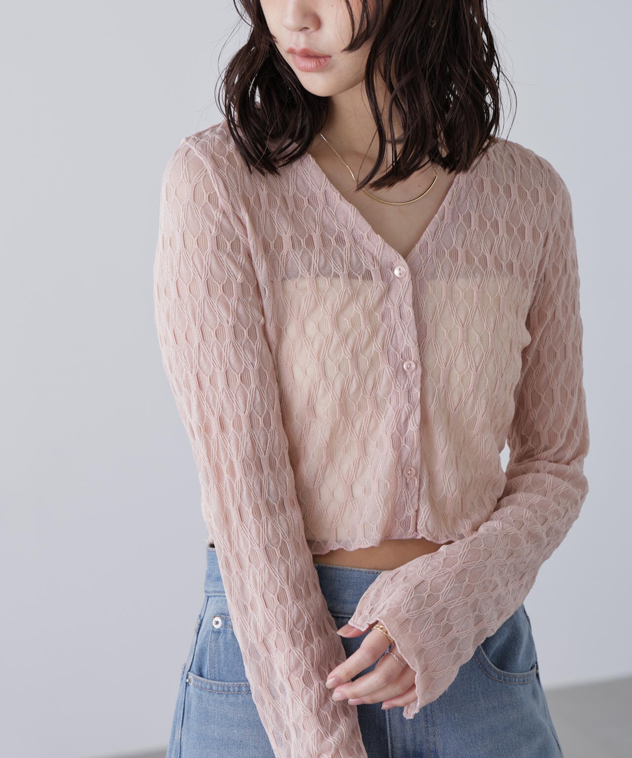 シアーチュールカーディガン