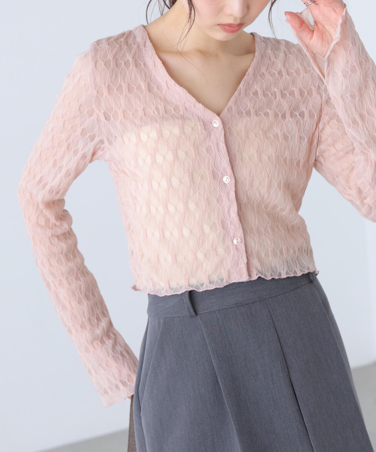 シアーチュールカーディガン