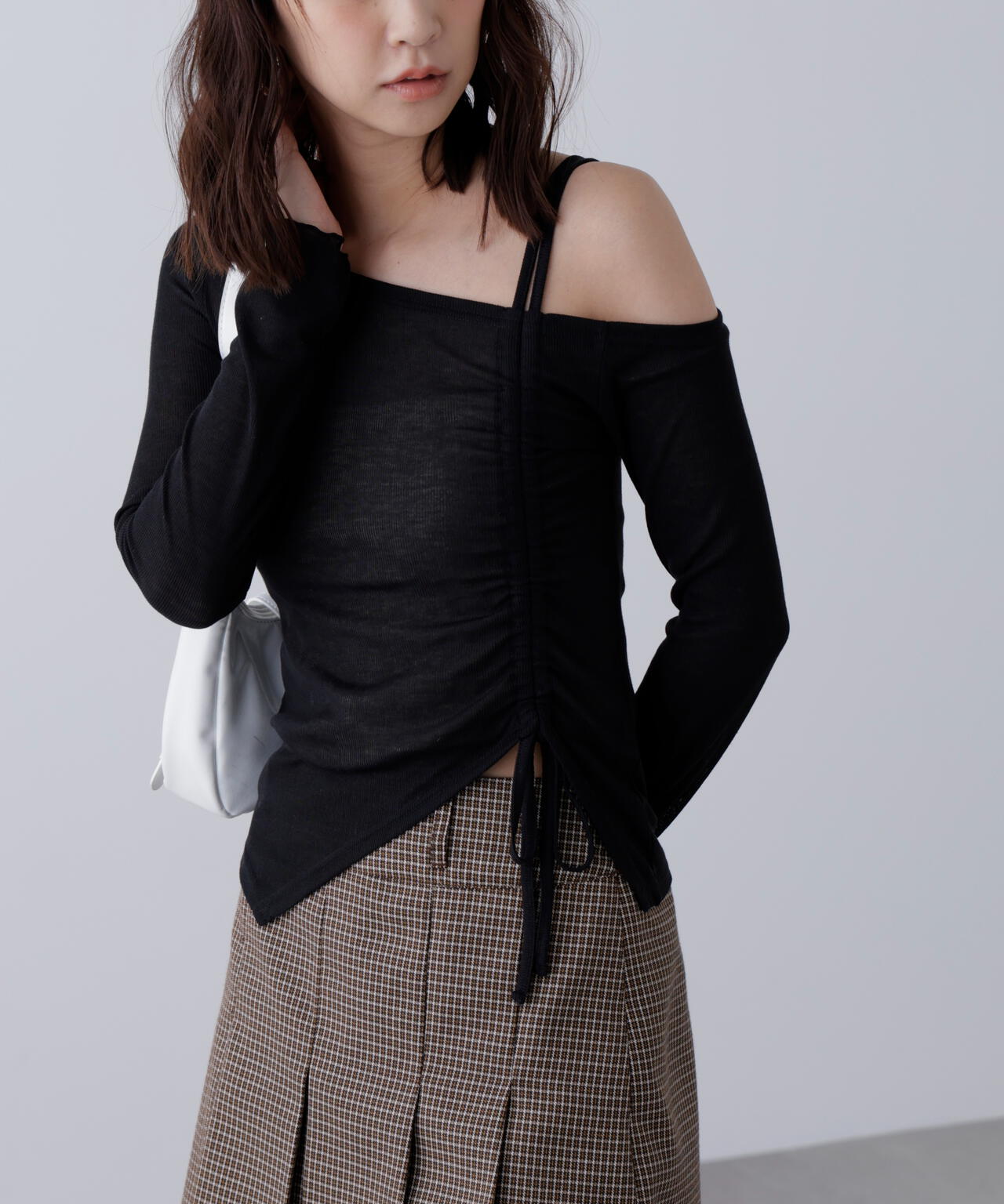 ワンショルシャーリングテレコカットソー