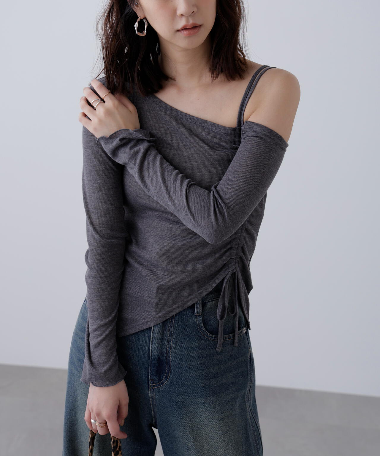 ワンショルシャーリングテレコカットソー