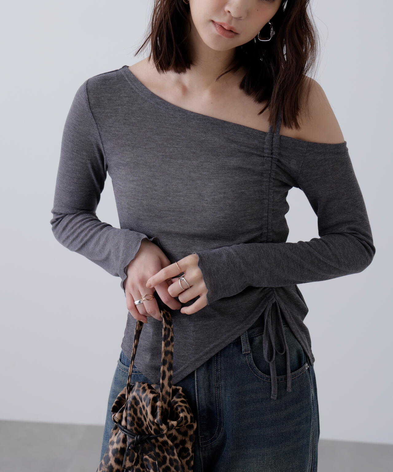 ワンショルシャーリングテレコカットソー