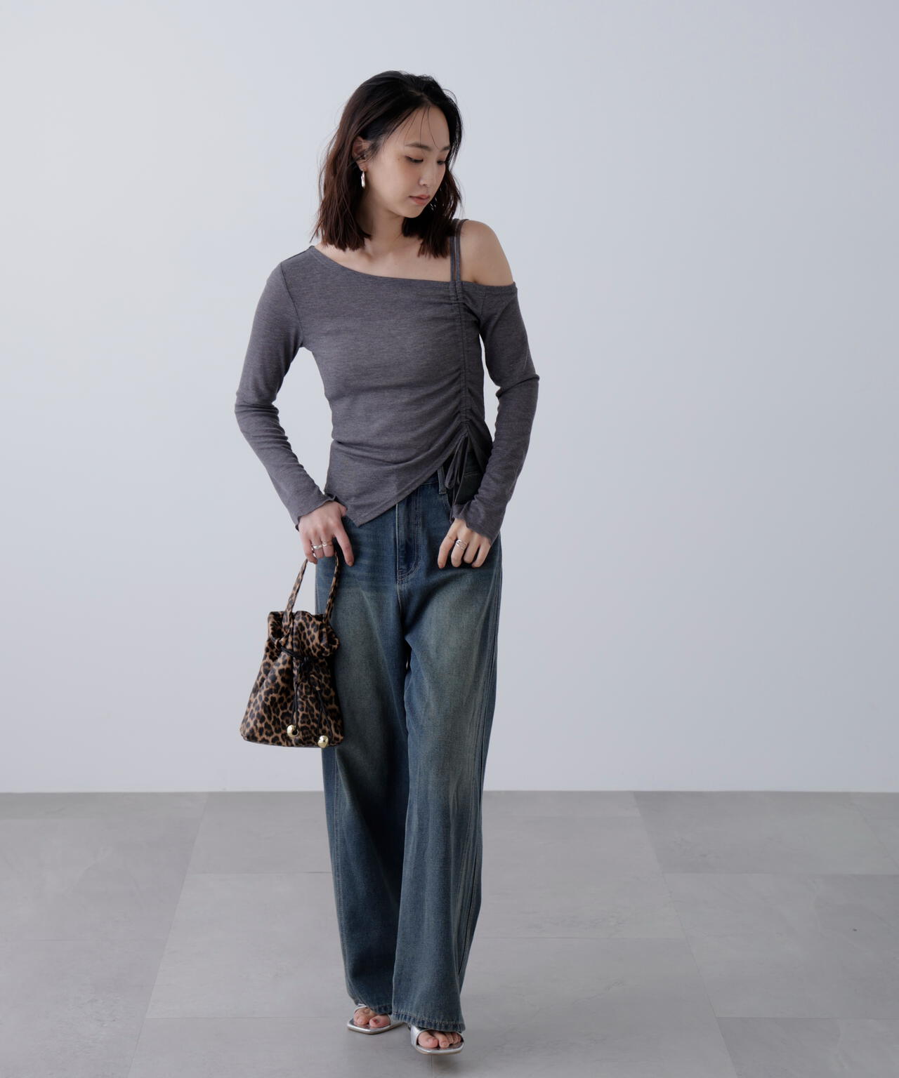 ワンショルシャーリングテレコカットソー