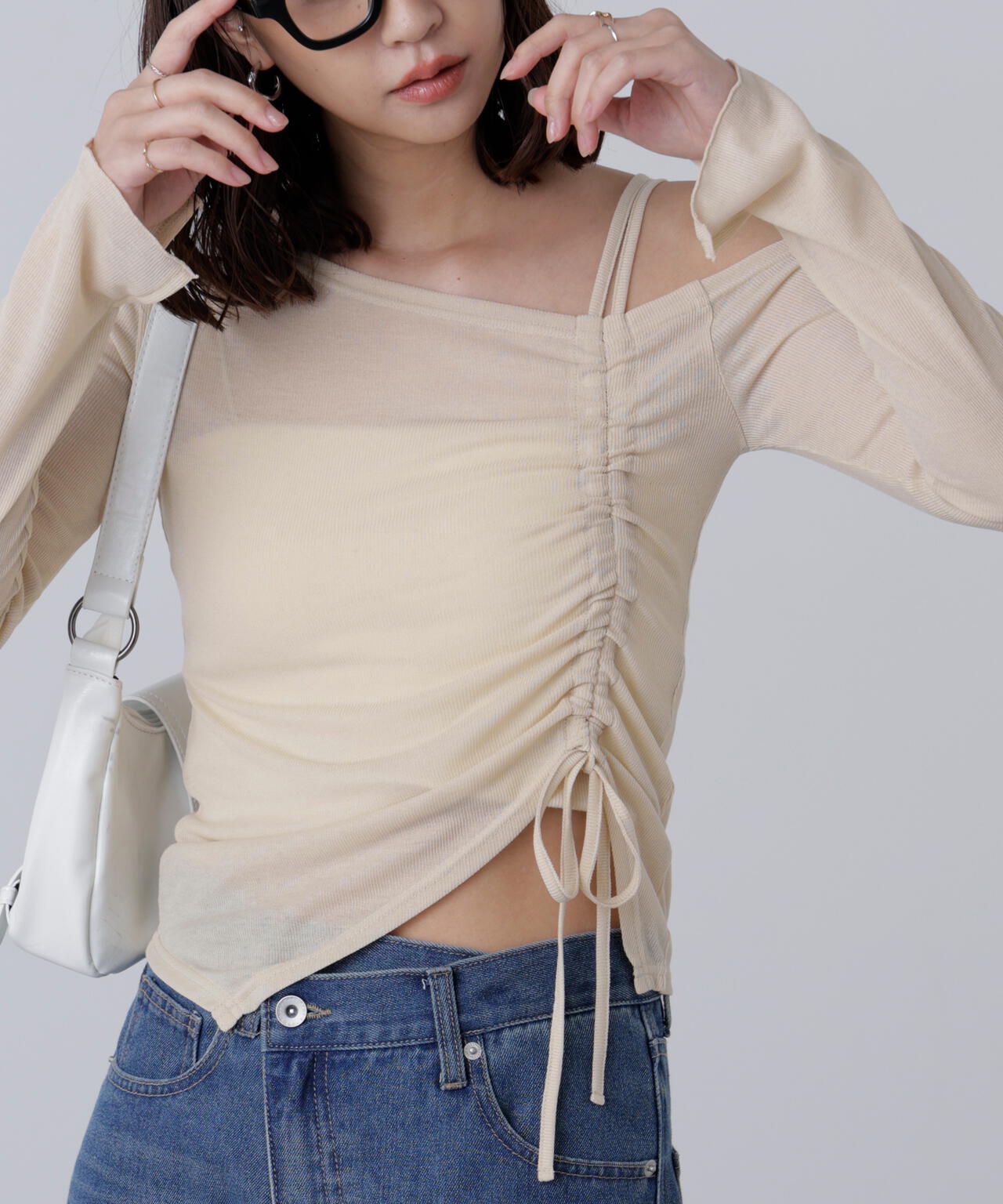 ワンショルシャーリングテレコカットソー