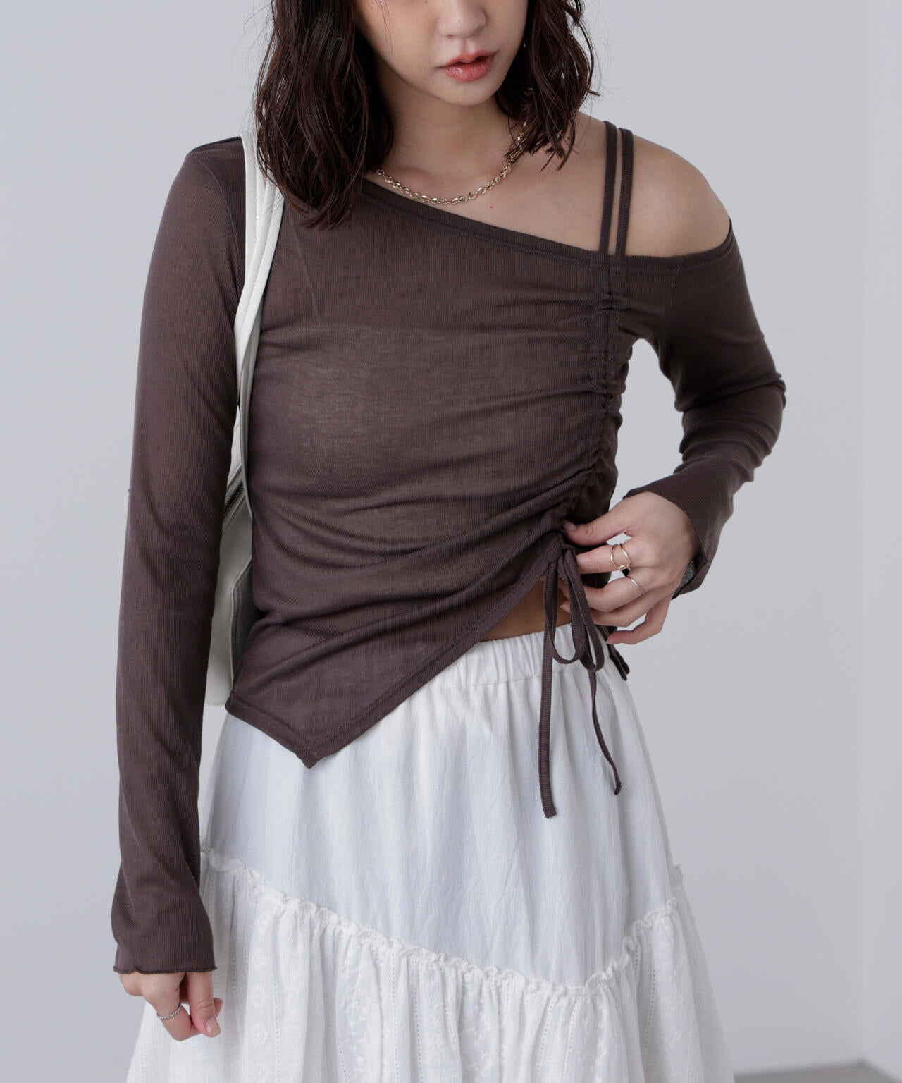 ワンショルシャーリングテレコカットソー