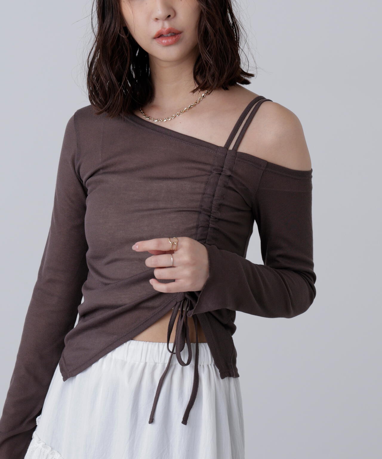 ワンショルシャーリングテレコカットソー