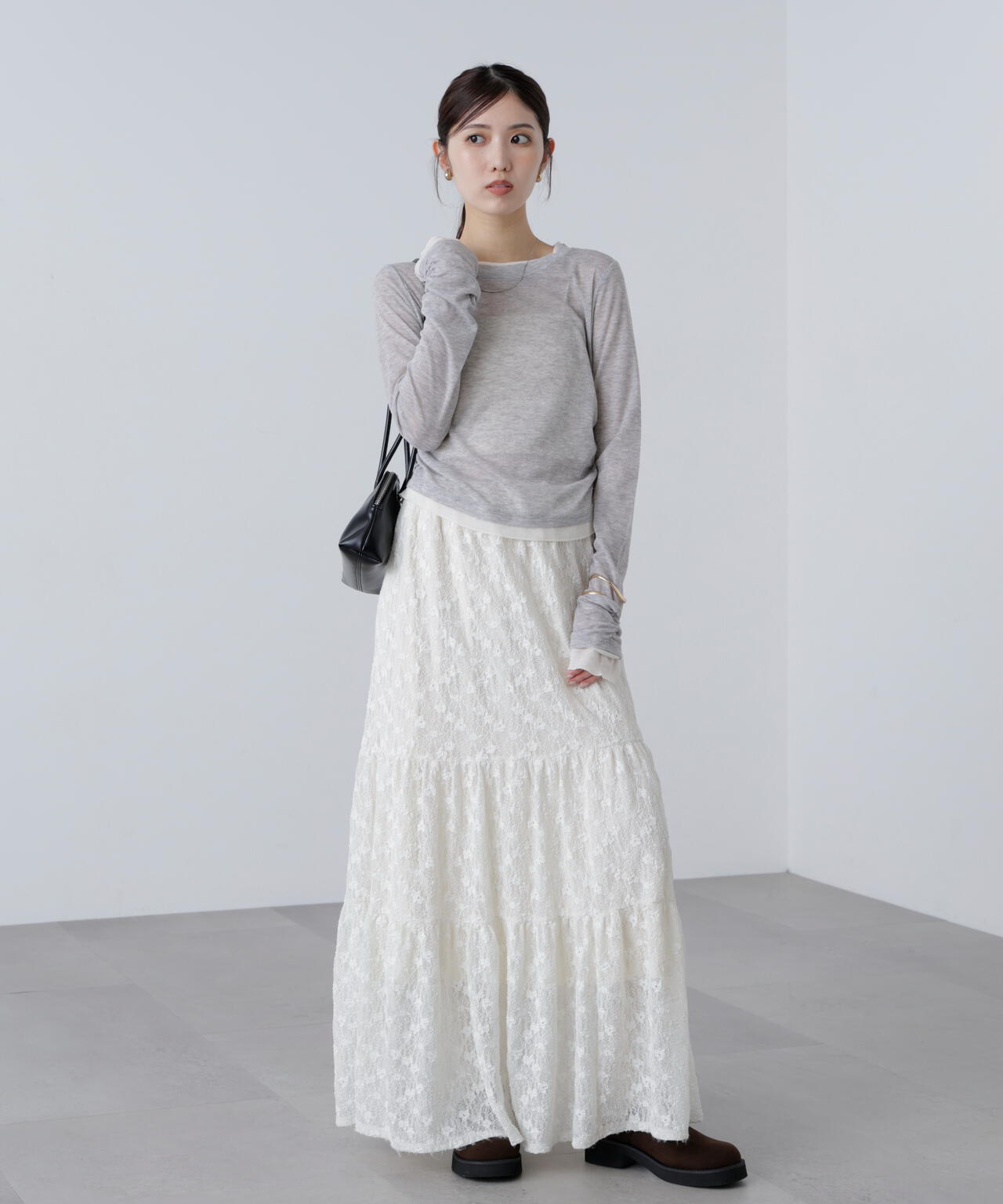 シアーテレコレイヤード風カットソー