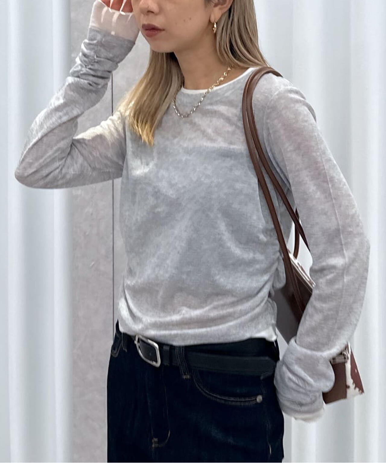 シアーテレコレイヤード風カットソー