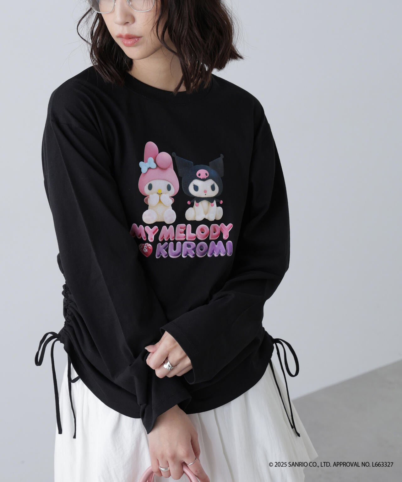 〈メロクロコラボ〉ロングTシャツ