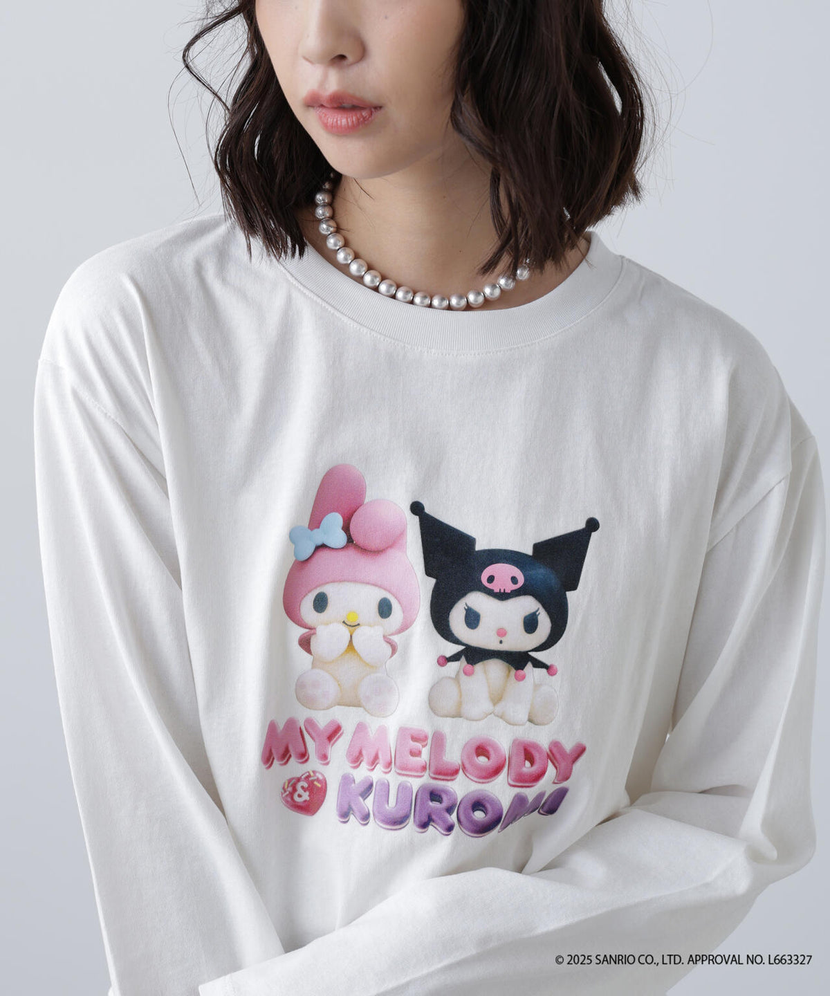 〈メロクロコラボ〉ロングTシャツ