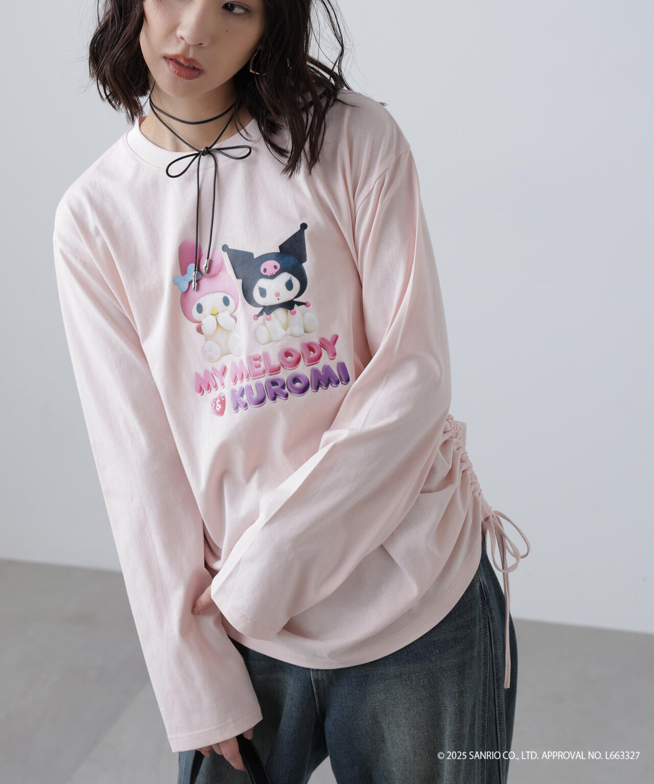 〈メロクロコラボ〉ロングTシャツ