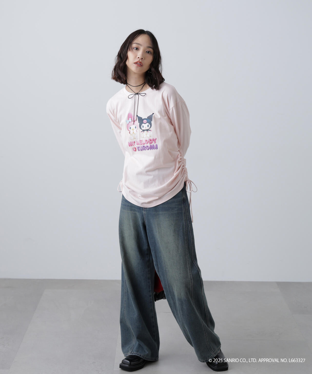 〈メロクロコラボ〉ロングTシャツ