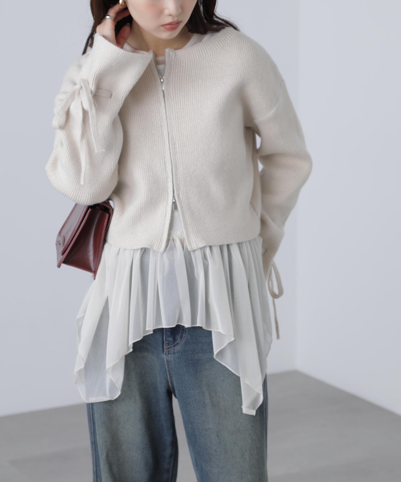 イレヘムチュールドッキングカットソー