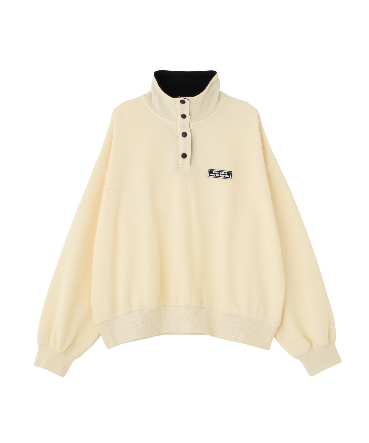 スタンドネックバイカラースウェット