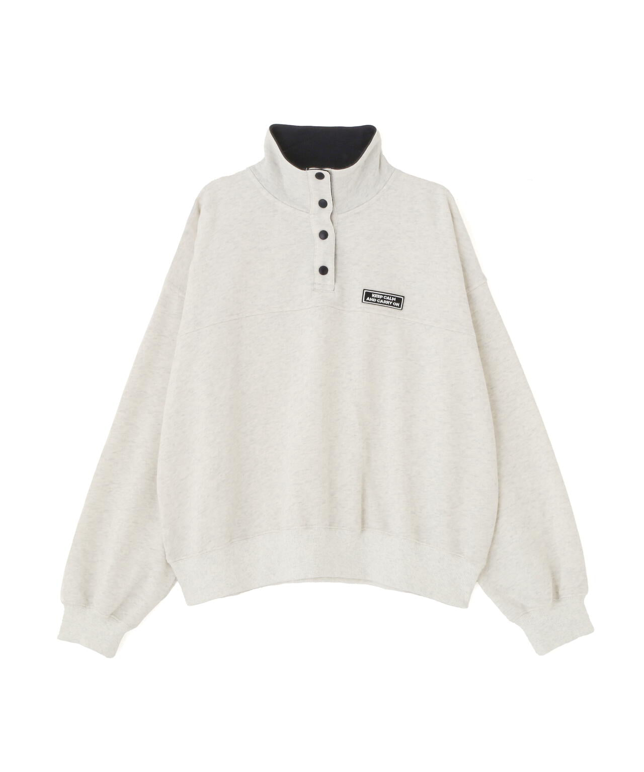 スタンドネックバイカラースウェット