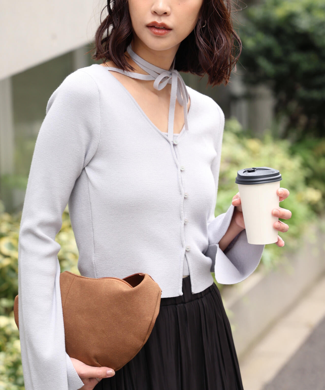 キャミレイヤードニットカーディガン