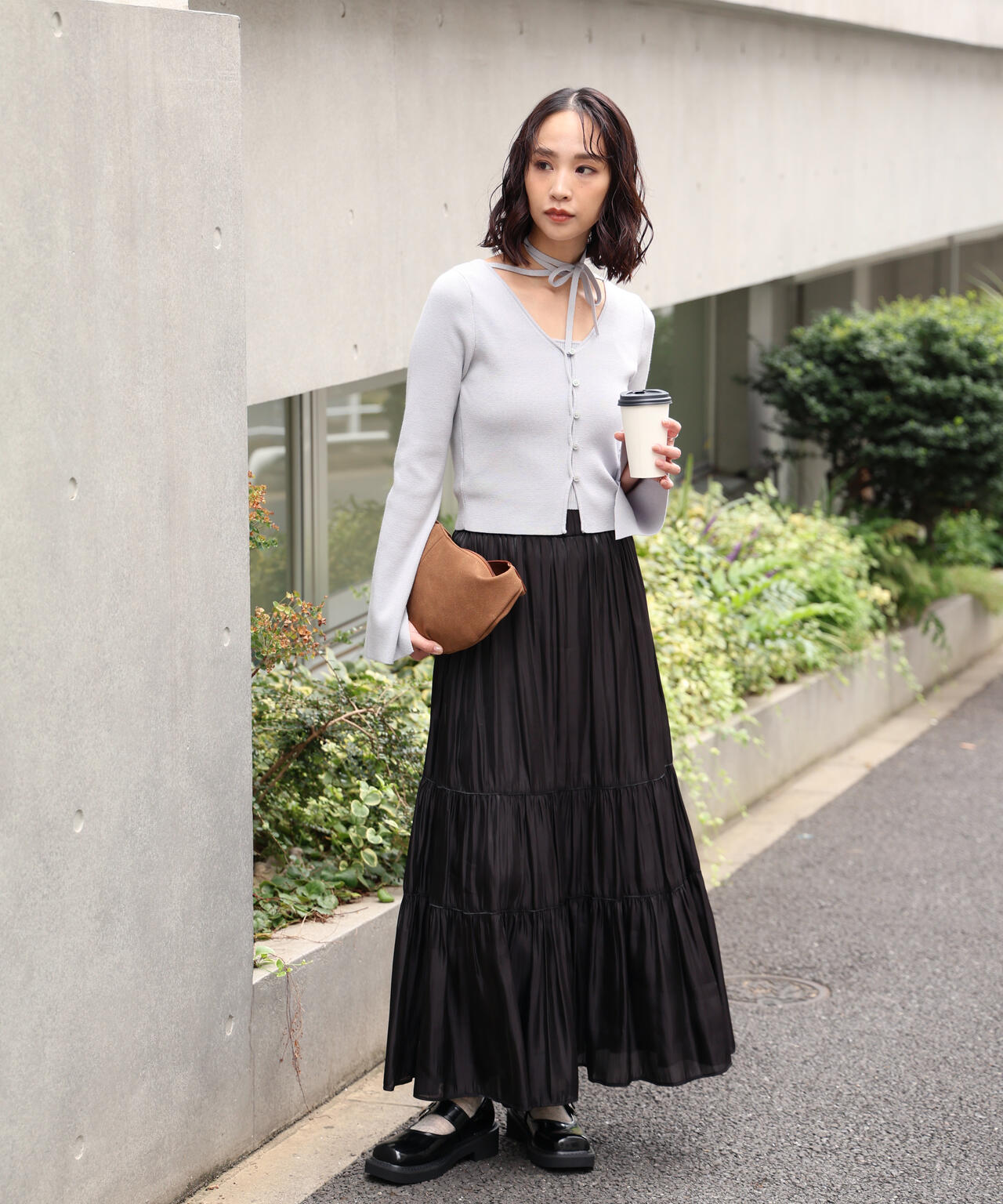 キャミレイヤードニットカーディガン