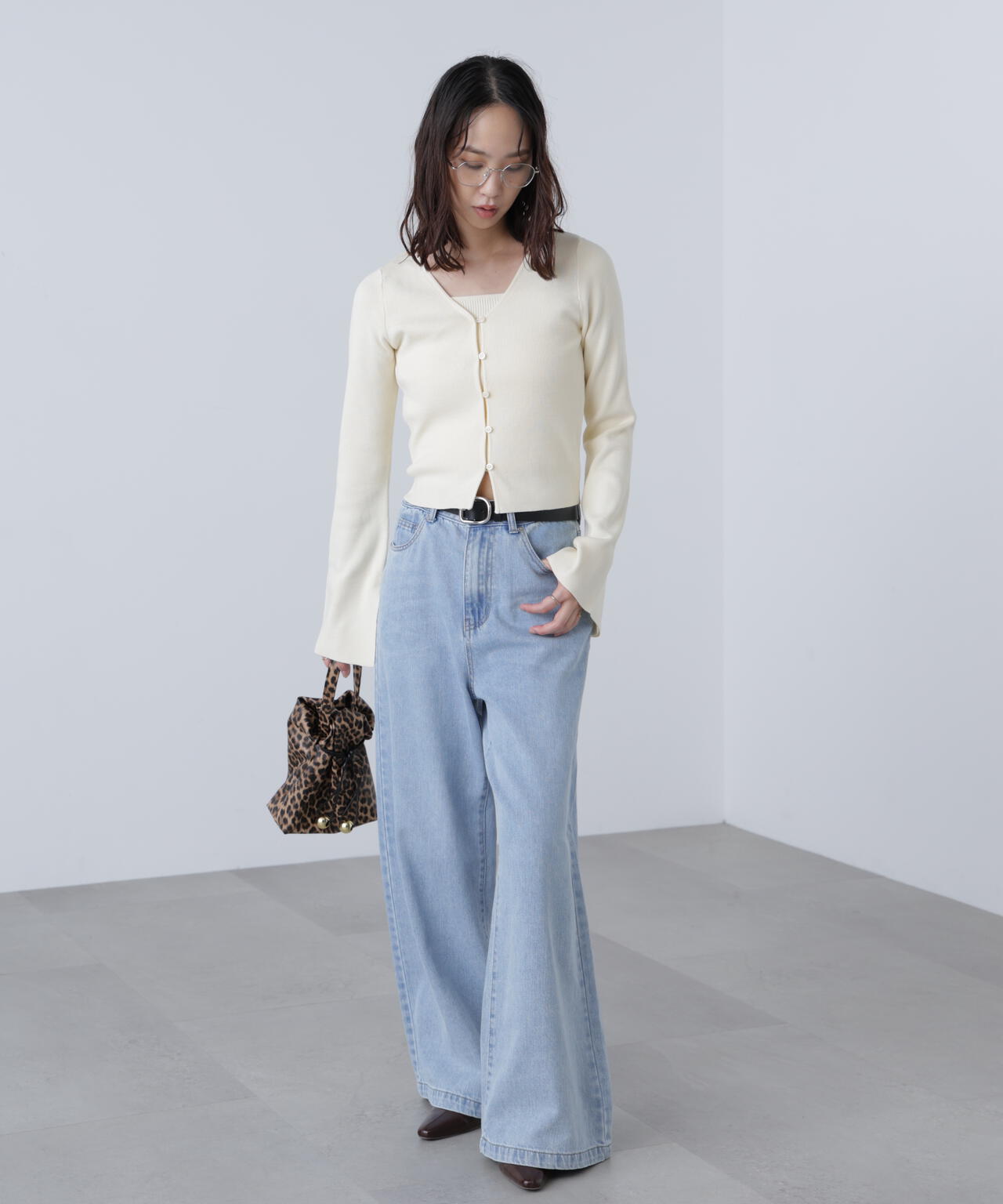 キャミレイヤードニットカーディガン