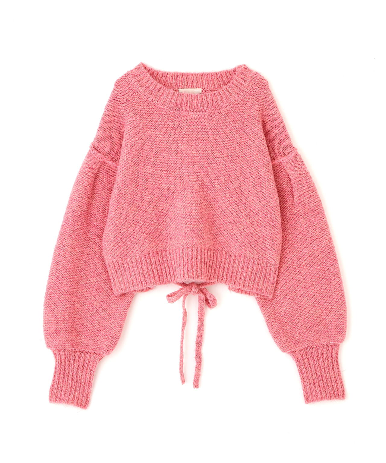 バックリボンショート丈ニット